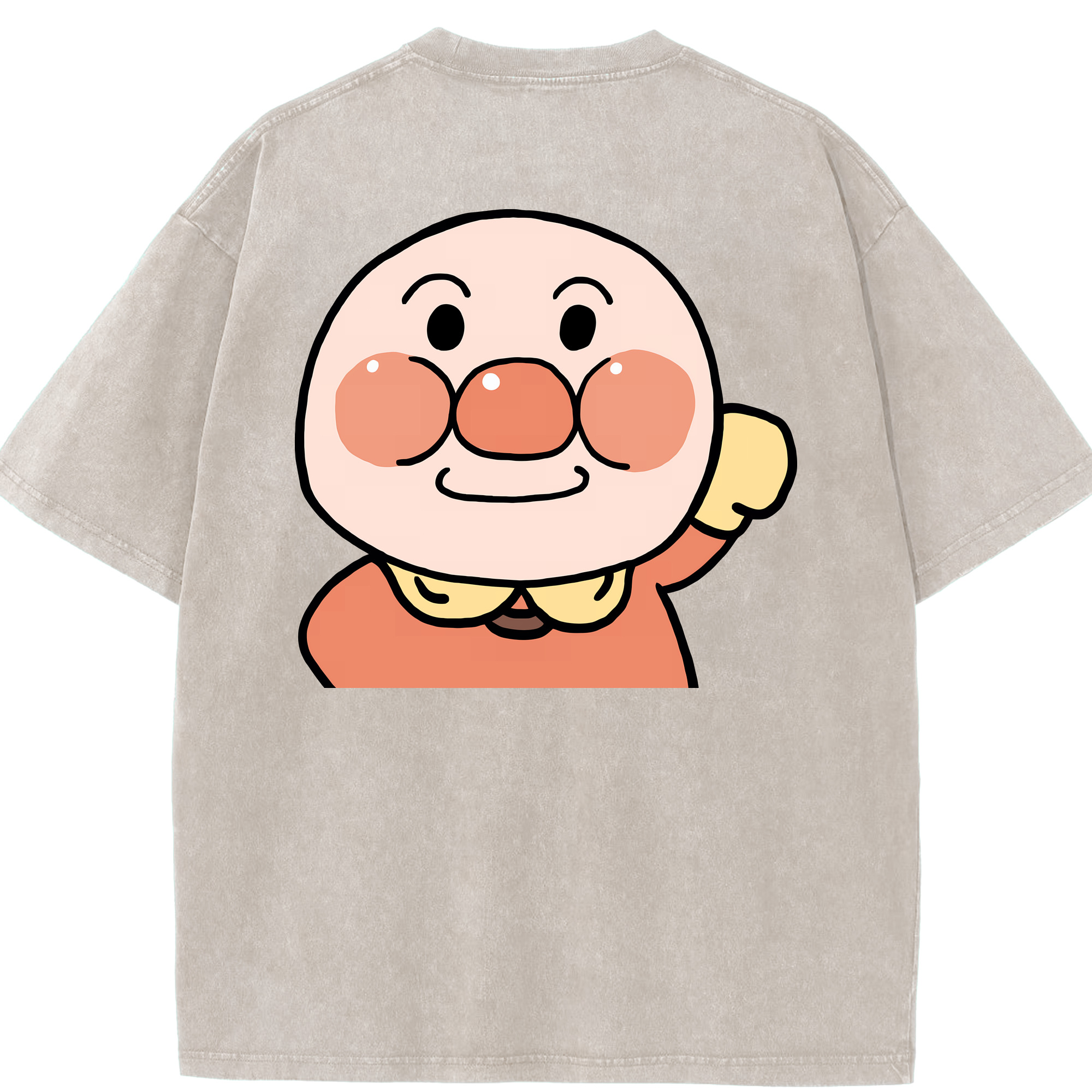 （画像用） アンパンマン Anpanman 綿100% ヴィンテージ風 半袖Tシャツ（背面プリント）
