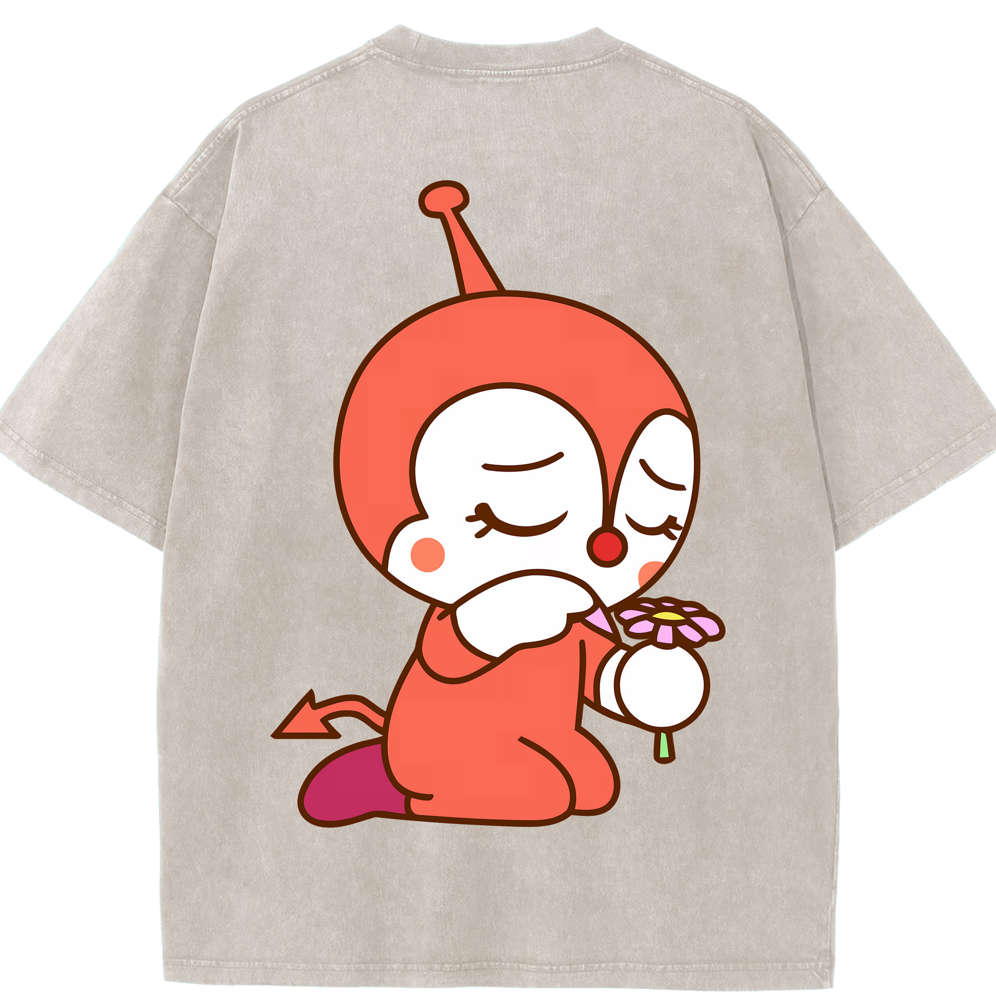 （画像用） アンパンマン Anpanman 綿100% ヴィンテージ風 半袖Tシャツ（背面プリント）