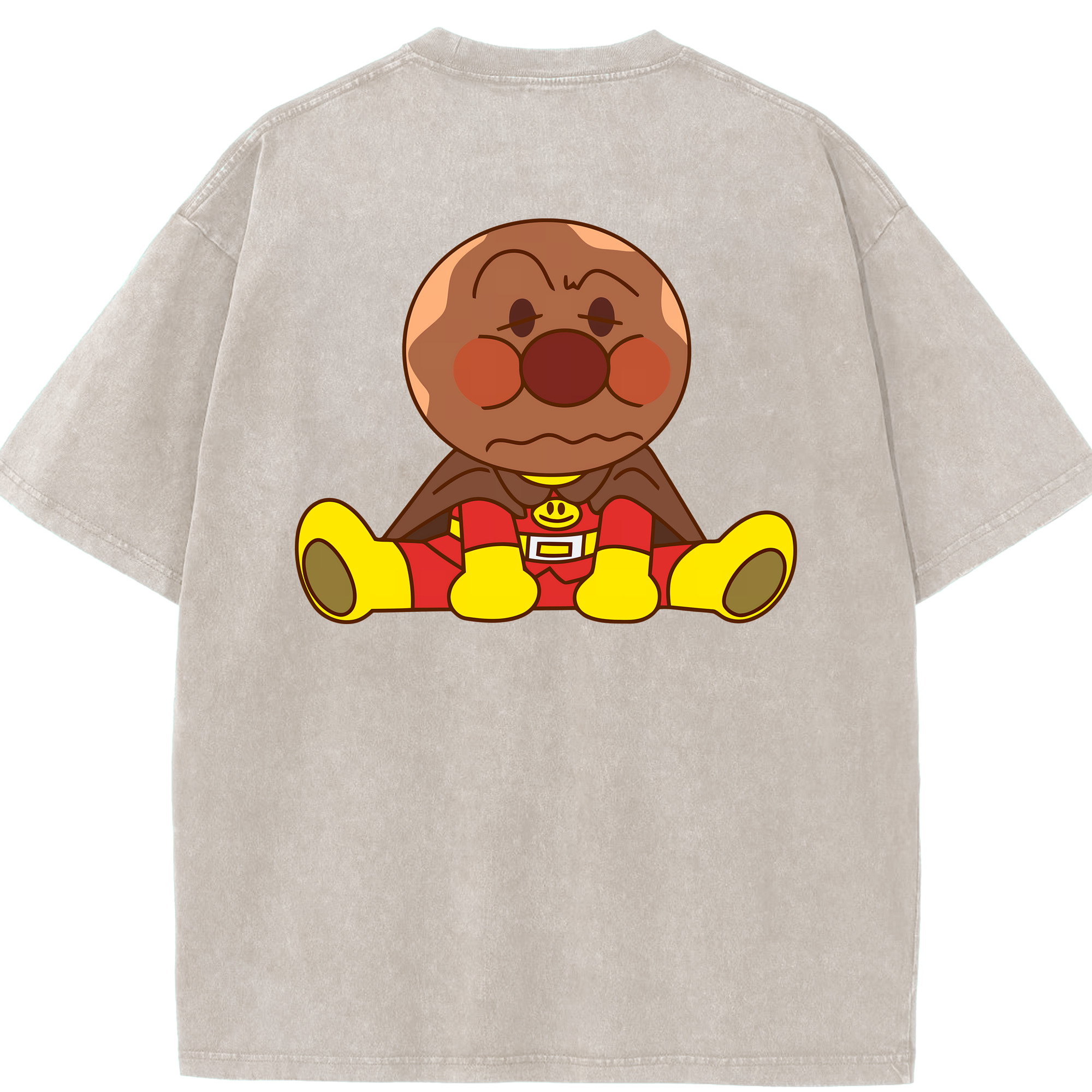 （画像用） アンパンマン Anpanman 綿100% ヴィンテージ風 半袖Tシャツ（背面プリント）