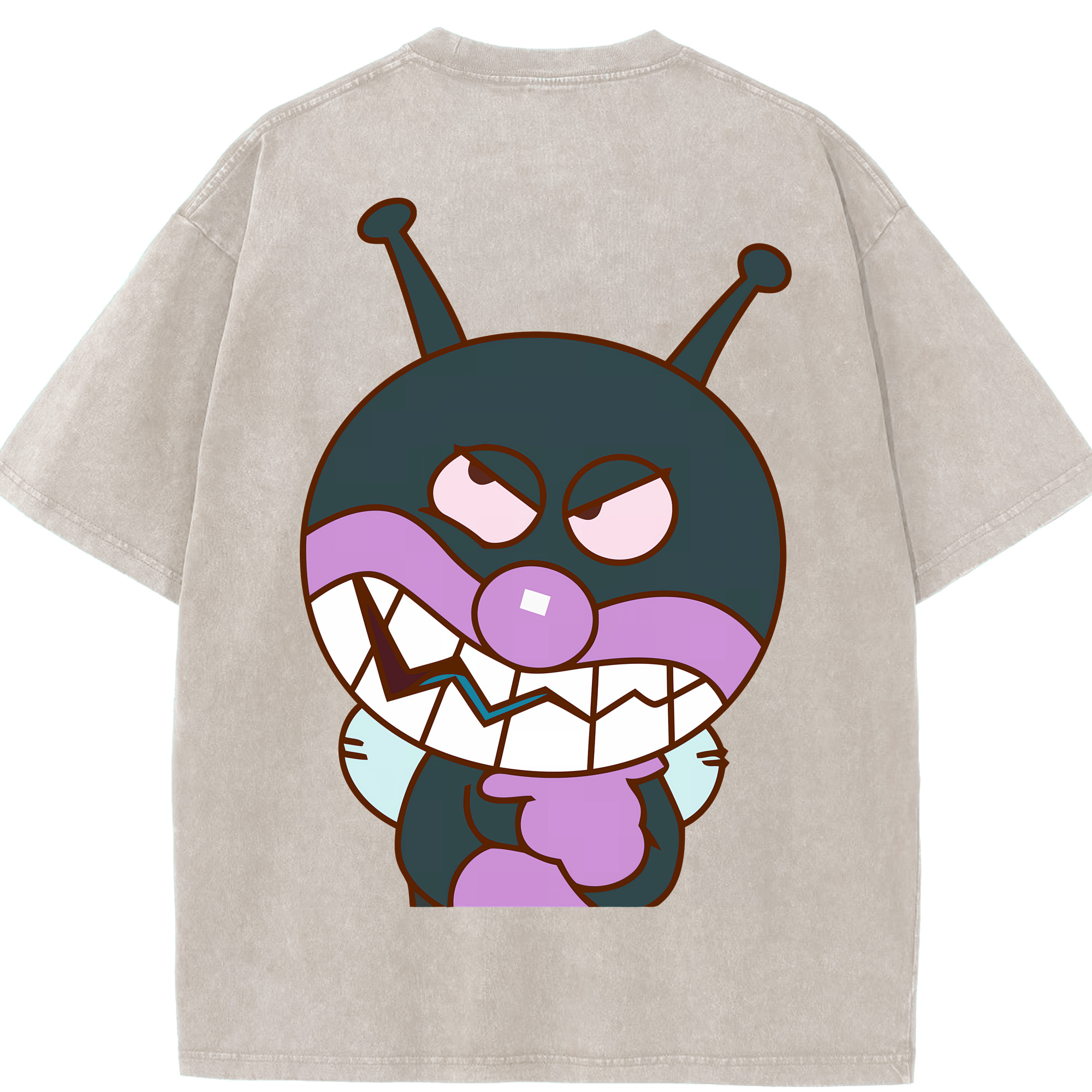 （画像用） アンパンマン Anpanman 綿100% ヴィンテージ風 半袖Tシャツ（背面プリント）