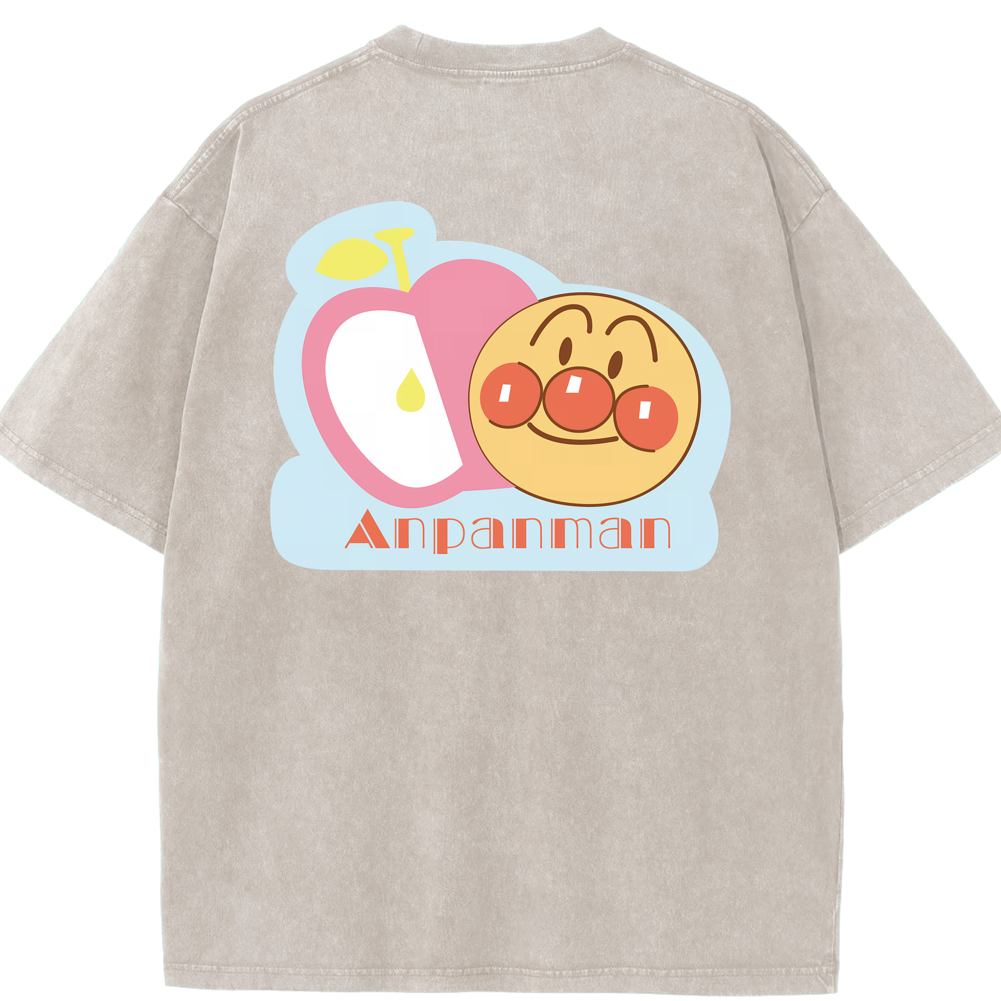 （画像用） アンパンマン Anpanman 綿100% ヴィンテージ風 半袖Tシャツ（背面プリント）