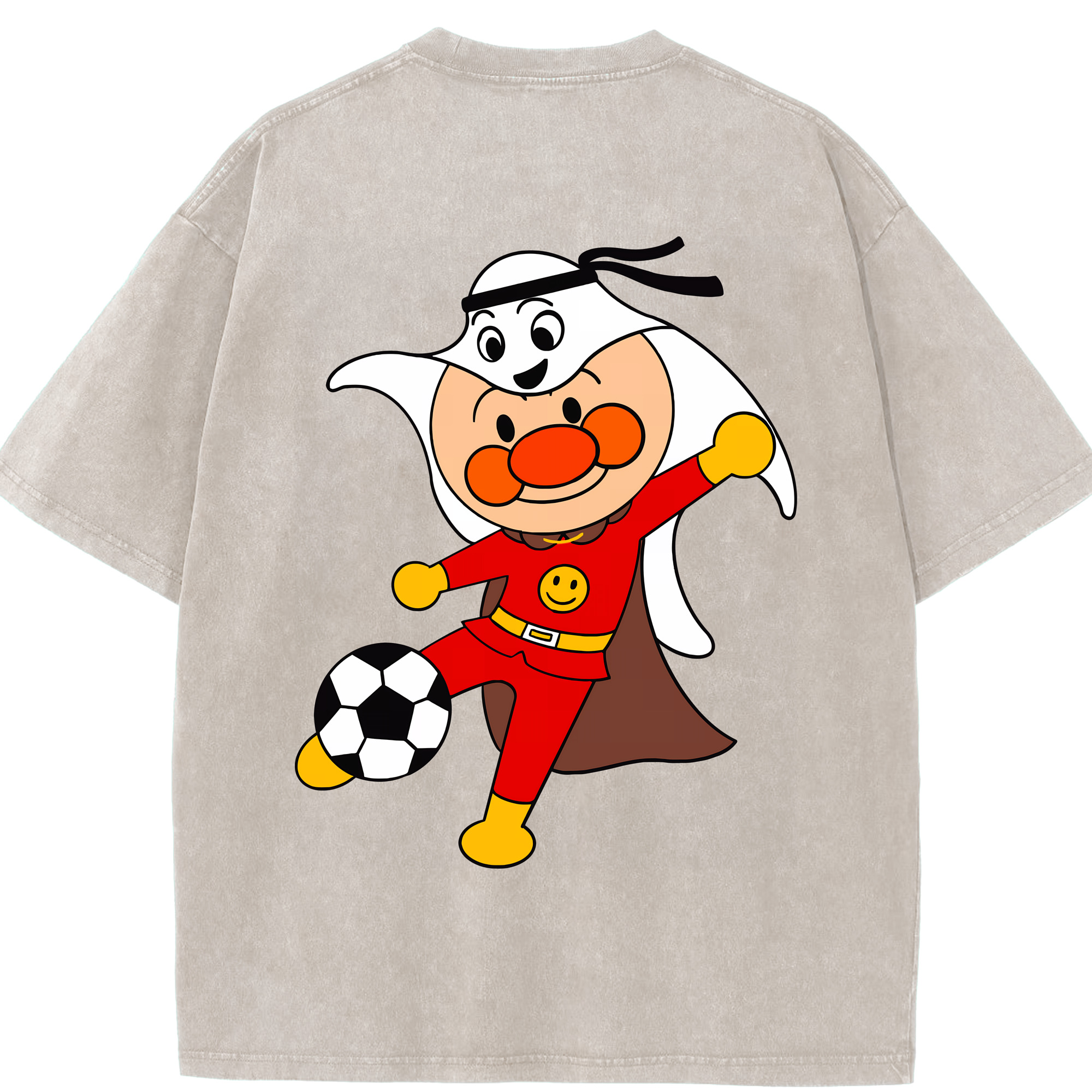 （画像用） アンパンマン Anpanman 綿100% ヴィンテージ風 半袖Tシャツ（背面プリント）