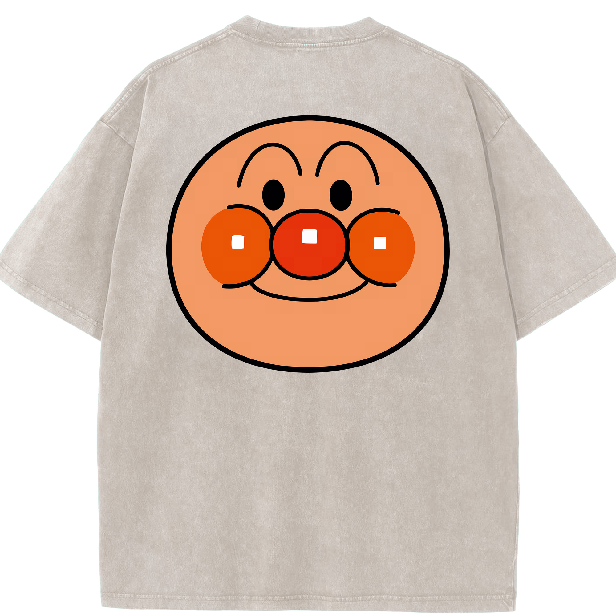 （画像用） アンパンマン Anpanman 綿100% ヴィンテージ風 半袖Tシャツ（背面プリント）