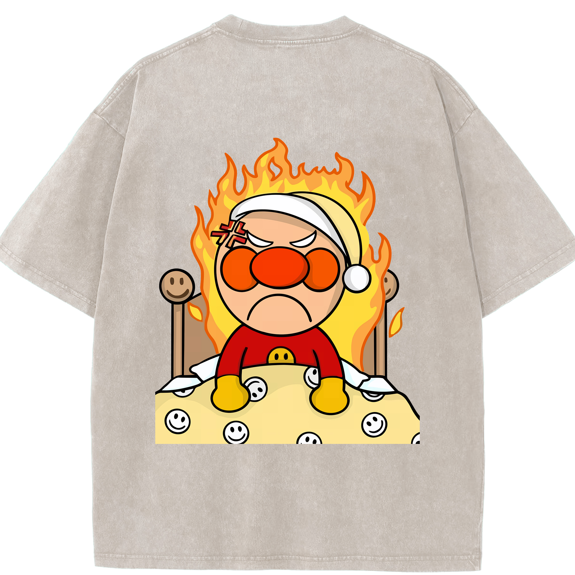 （画像用） アンパンマン Anpanman 綿100% ヴィンテージ風 半袖Tシャツ（背面プリント）