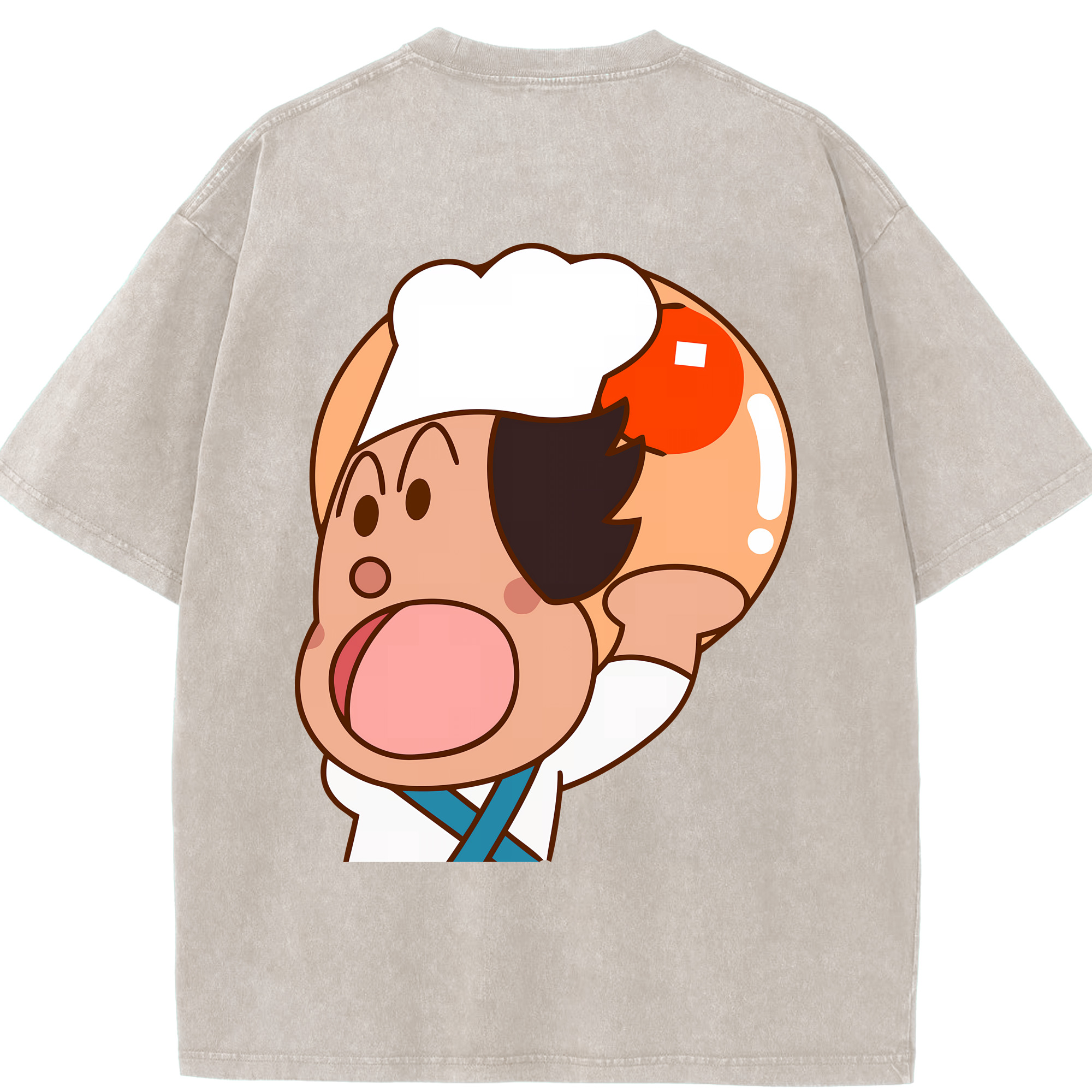 （画像用） アンパンマン Anpanman 綿100% ヴィンテージ風 半袖Tシャツ（背面プリント）