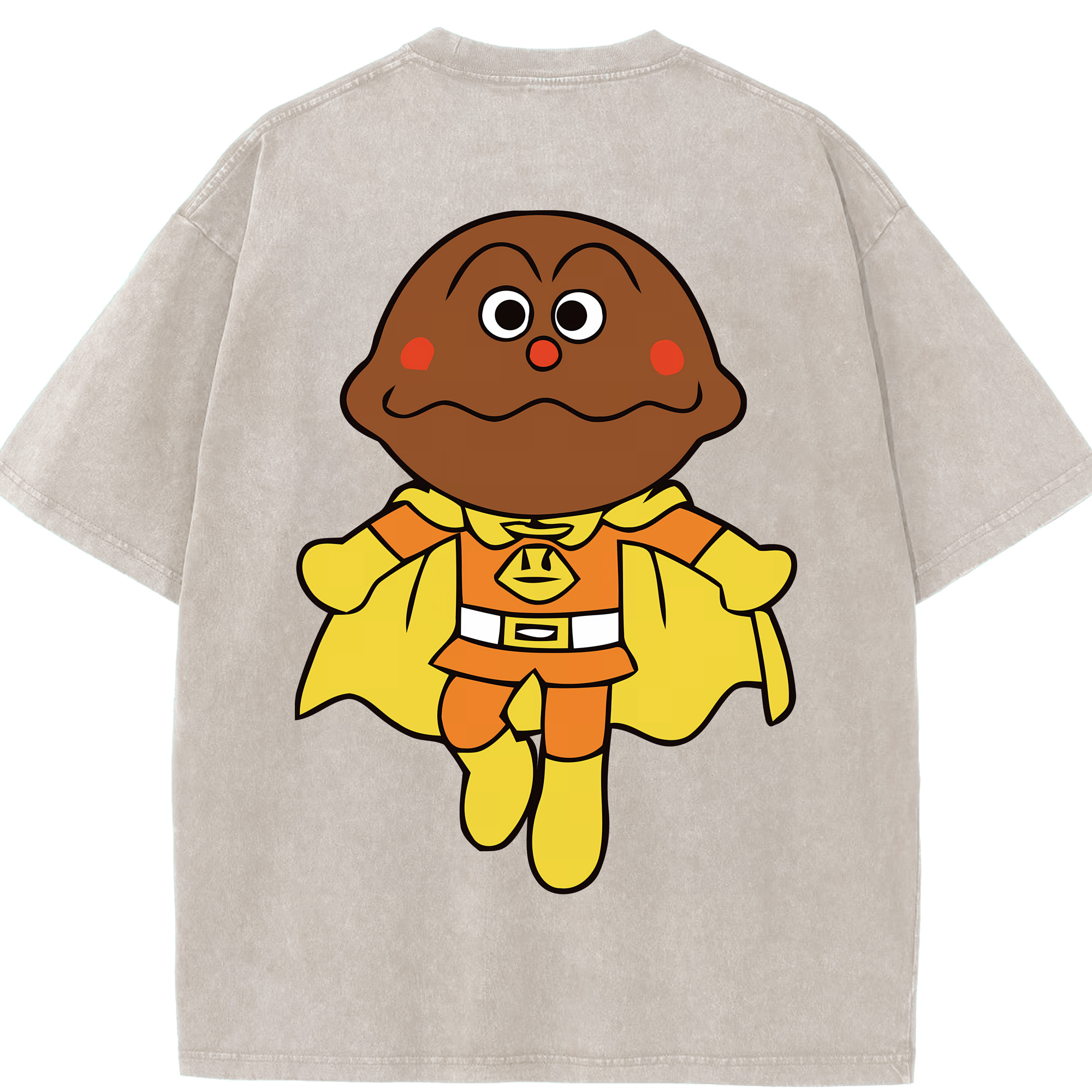 （画像用） アンパンマン Anpanman 綿100% ヴィンテージ風 半袖Tシャツ（背面プリント）