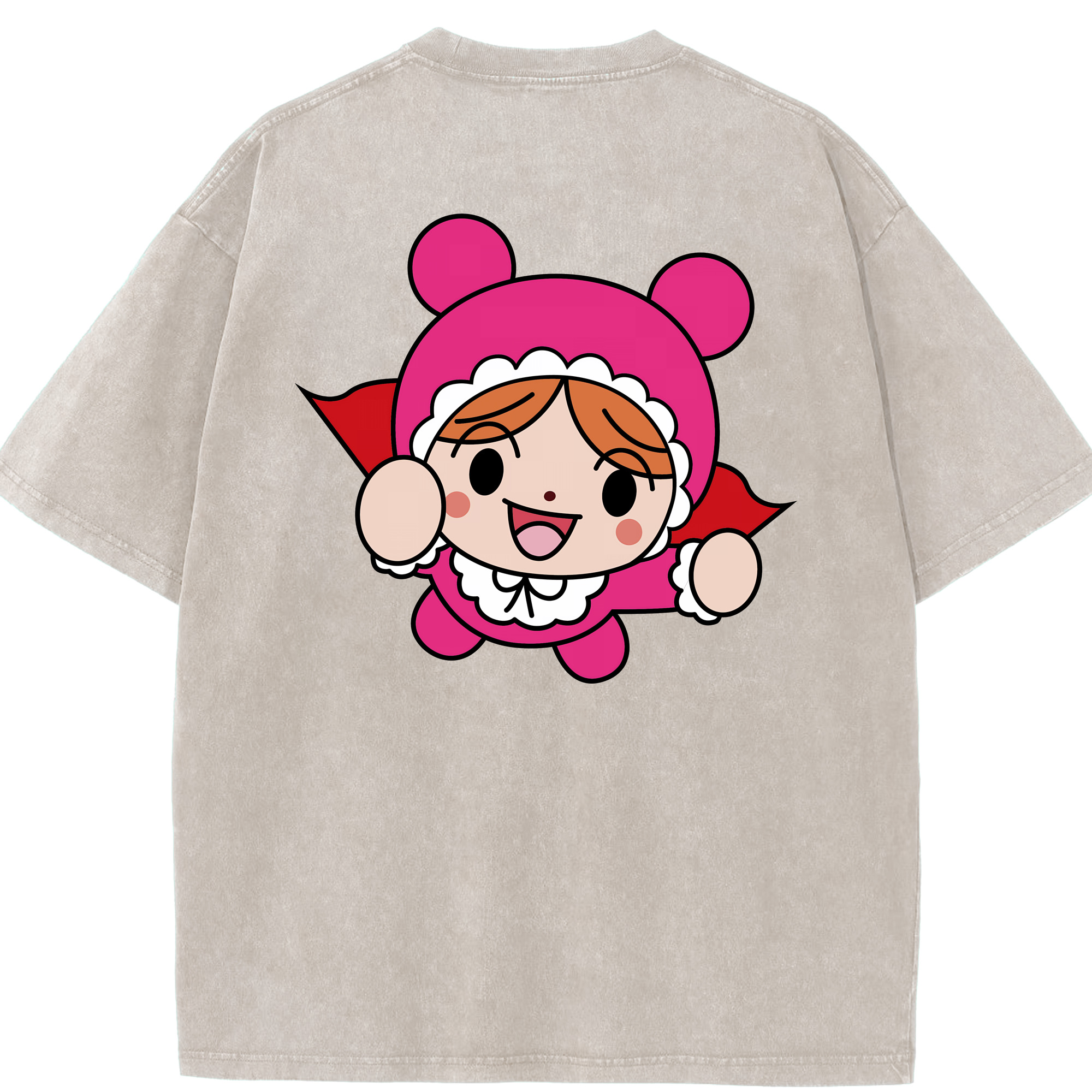 （画像用） アンパンマン Anpanman 綿100% ヴィンテージ風 半袖Tシャツ（背面プリント）