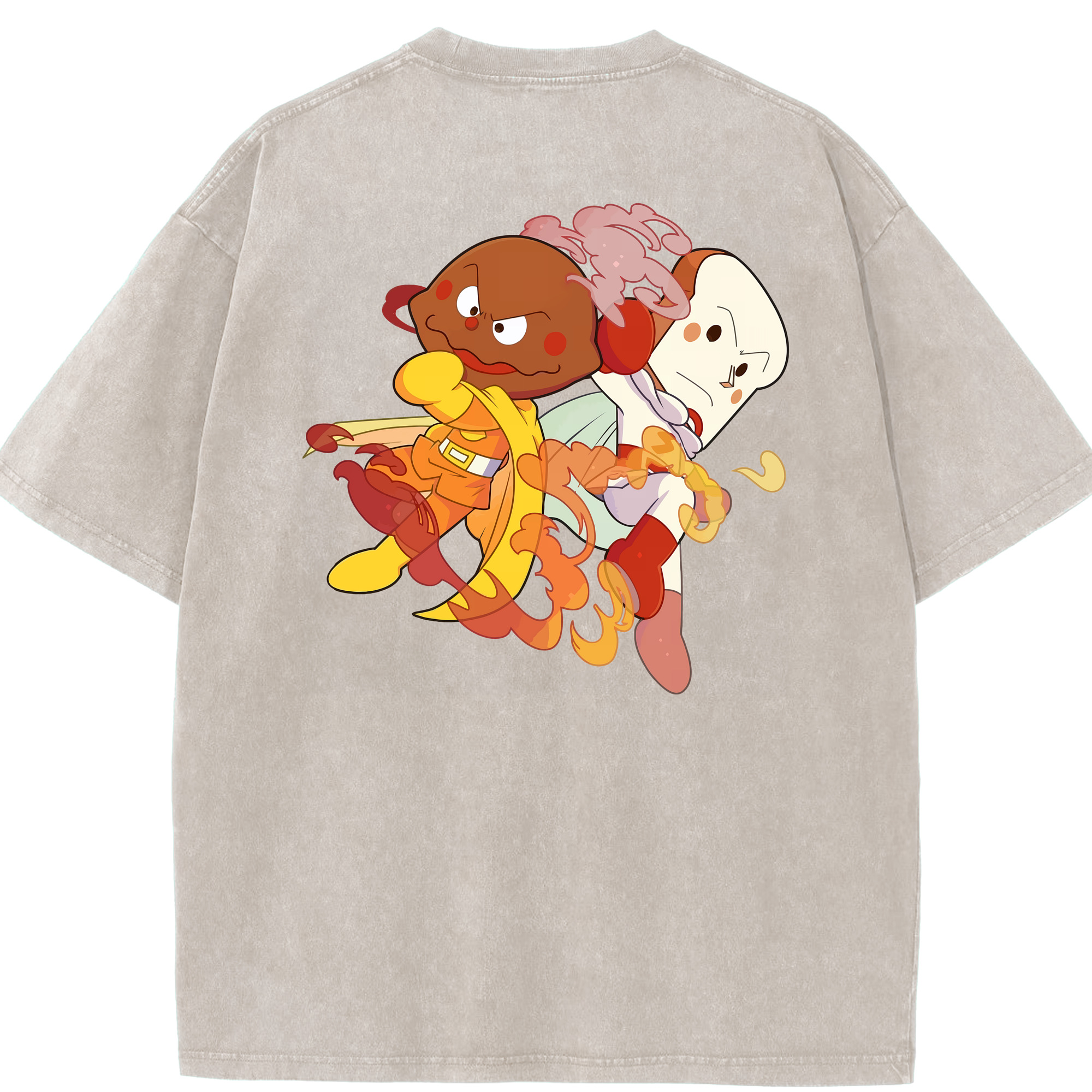 （画像用） アンパンマン Anpanman 綿100% ヴィンテージ風 半袖Tシャツ（背面プリント）