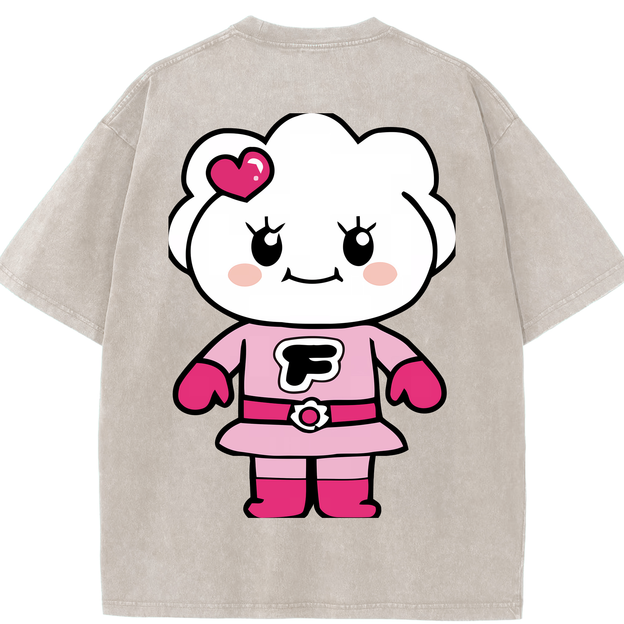 （画像用） アンパンマン Anpanman 綿100% ヴィンテージ風 半袖Tシャツ（背面プリント）