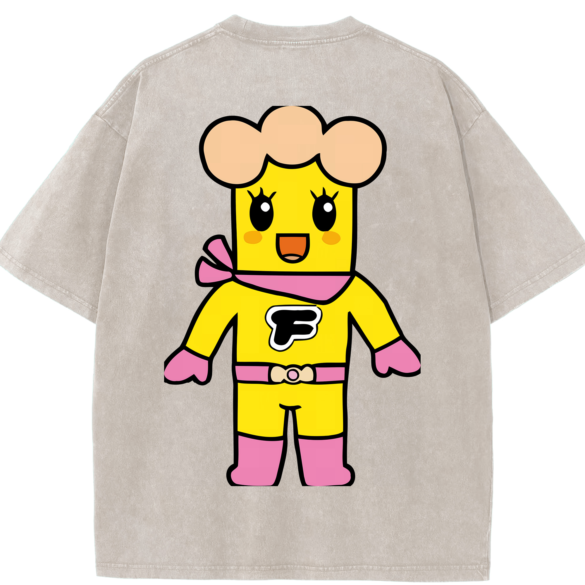 （画像用） アンパンマン Anpanman 綿100% ヴィンテージ風 半袖Tシャツ（背面プリント）