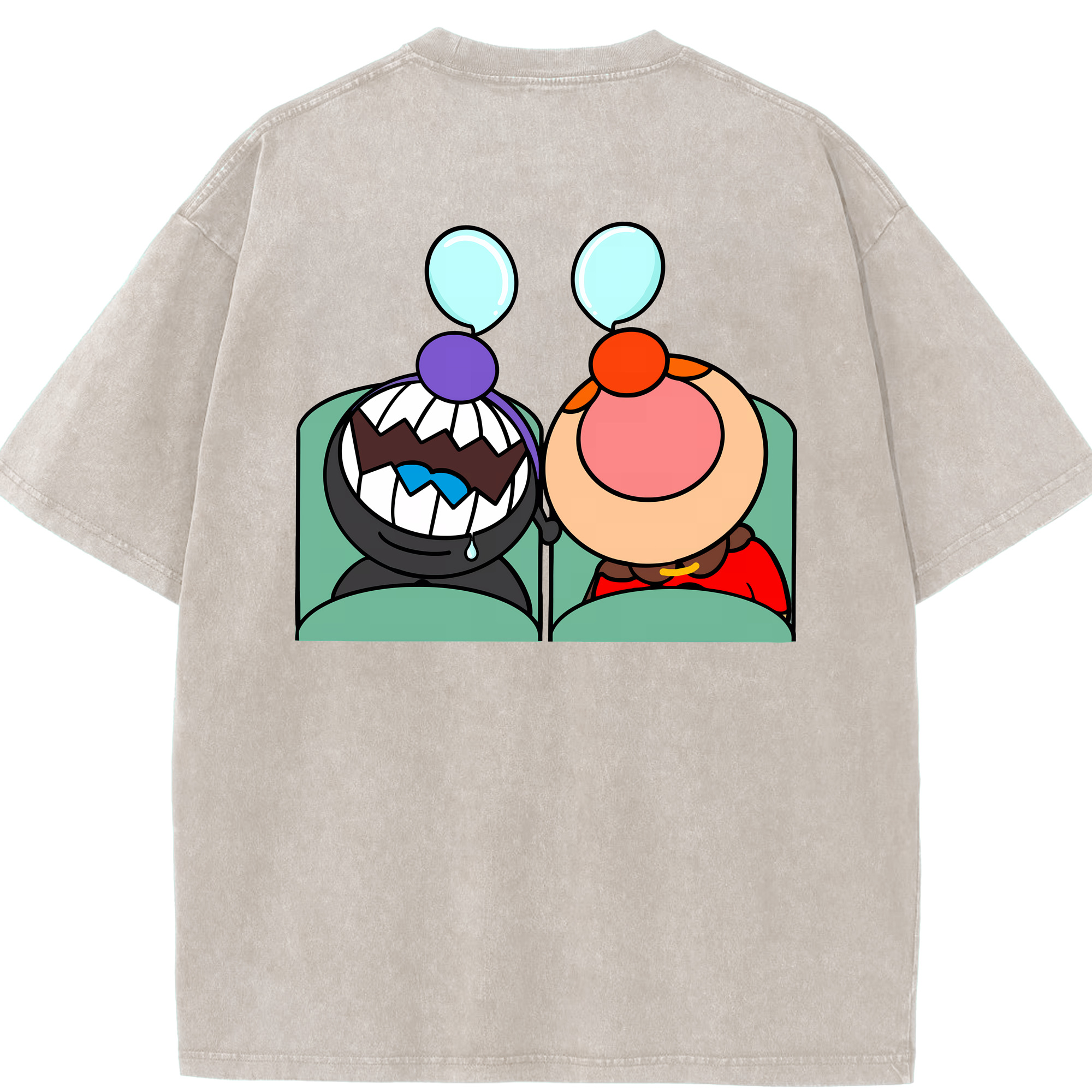 （画像用） アンパンマン Anpanman 綿100% ヴィンテージ風 半袖Tシャツ（背面プリント）
