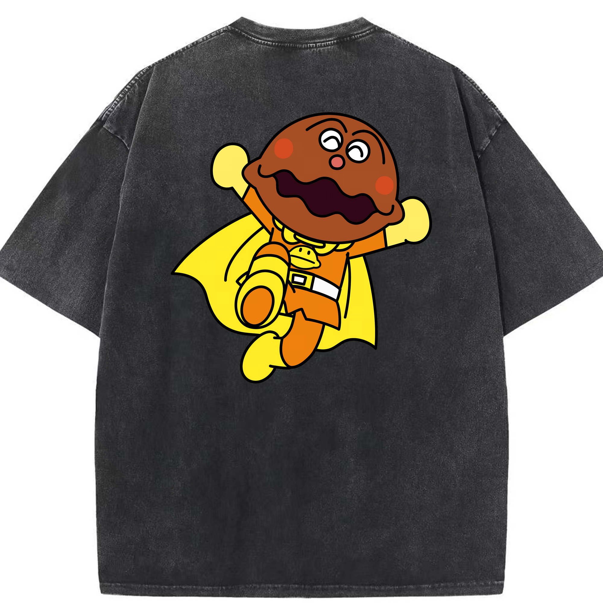 （画像用） アンパンマン Anpanman 綿100% ヴィンテージ風 半袖Tシャツ（背面プリント）