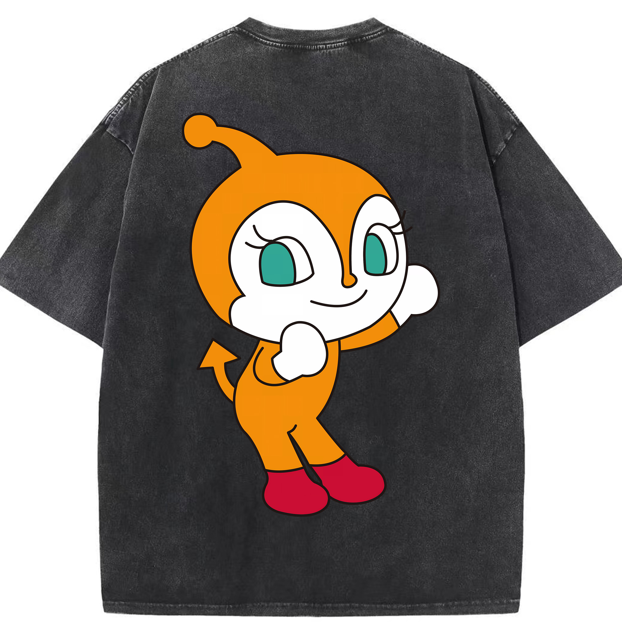 （画像用） アンパンマン Anpanman 綿100% ヴィンテージ風 半袖Tシャツ（背面プリント）
