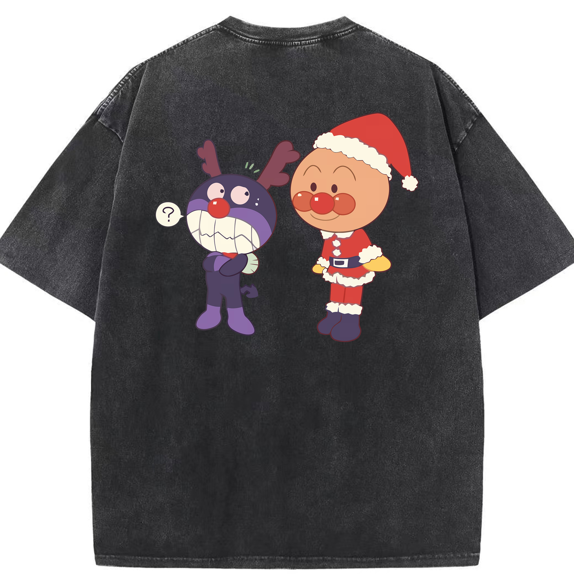 （画像用） アンパンマン Anpanman 綿100% ヴィンテージ風 半袖Tシャツ（背面プリント）