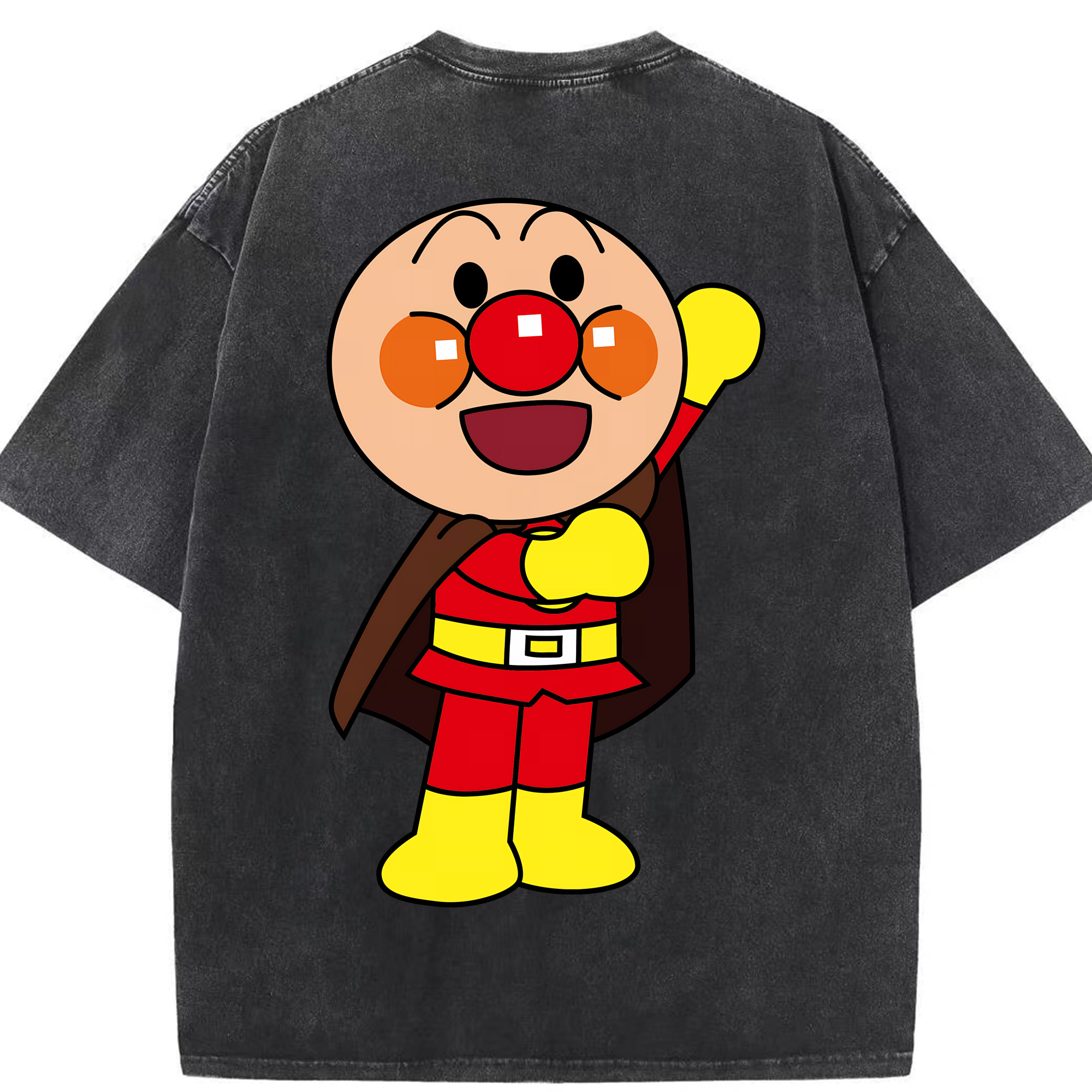 （画像用） アンパンマン Anpanman 綿100% ヴィンテージ風 半袖Tシャツ（背面プリント）