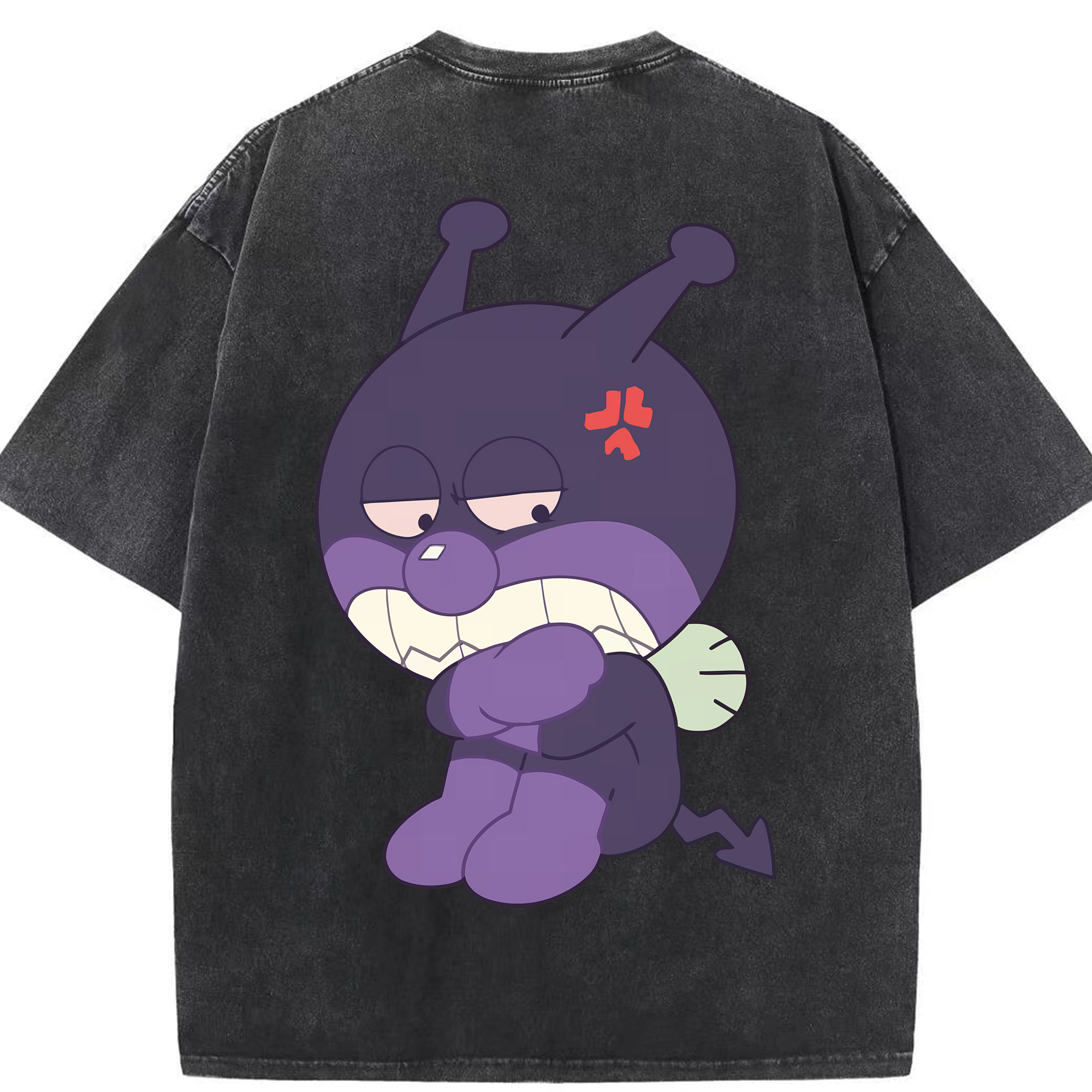 （画像用） アンパンマン Anpanman 綿100% ヴィンテージ風 半袖Tシャツ（背面プリント）