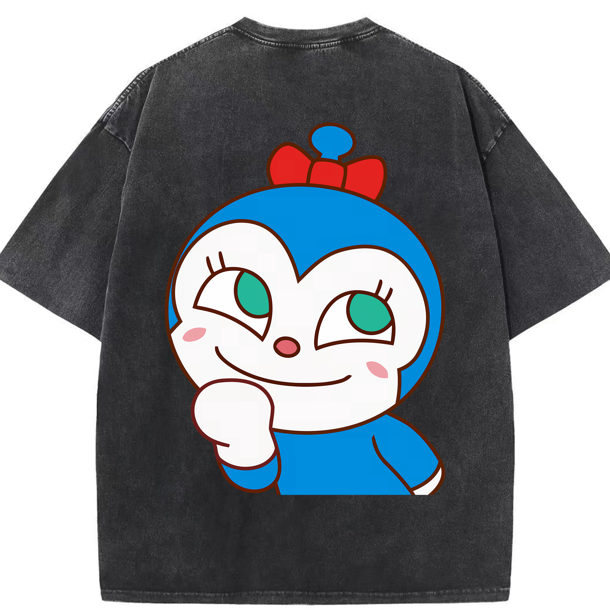 （画像用） アンパンマン Anpanman 綿100% ヴィンテージ風 半袖Tシャツ（背面プリント）