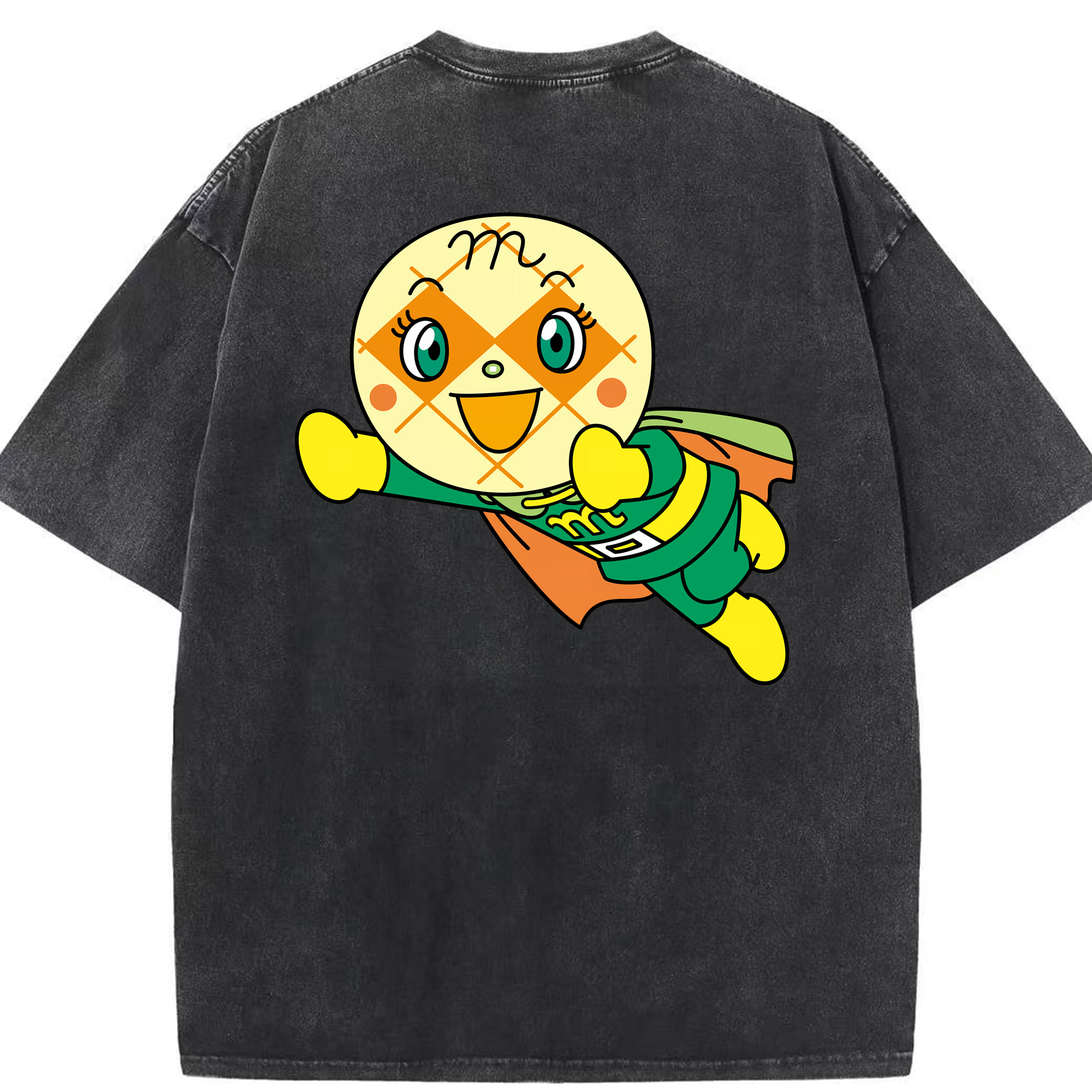 （画像用） アンパンマン Anpanman 綿100% ヴィンテージ風 半袖Tシャツ（背面プリント）