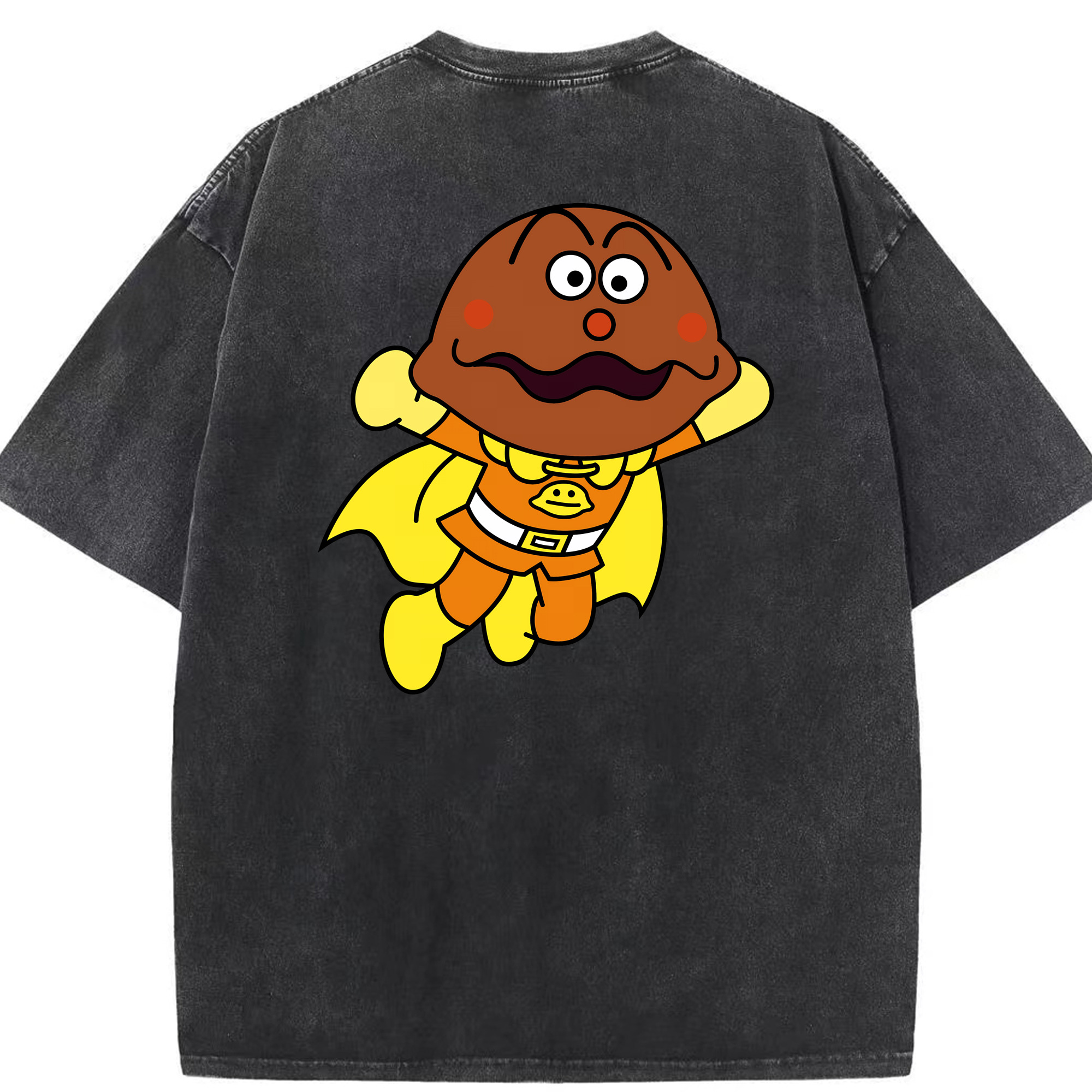 （画像用） アンパンマン Anpanman 綿100% ヴィンテージ風 半袖Tシャツ（背面プリント）