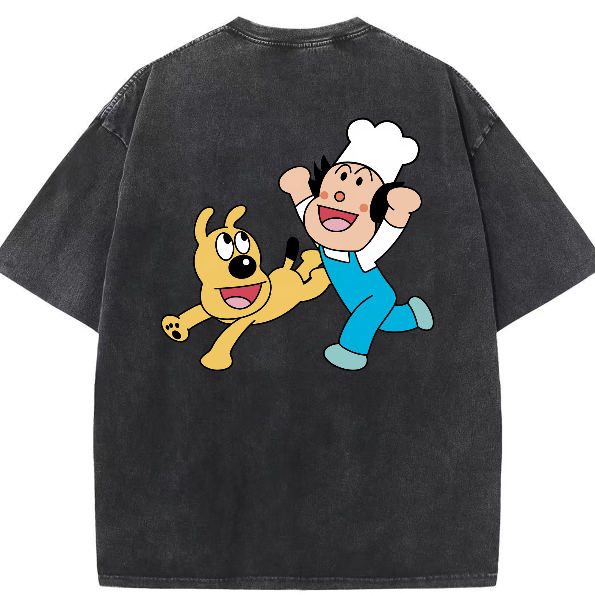 （画像用） アンパンマン Anpanman 綿100% ヴィンテージ風 半袖Tシャツ（背面プリント）
