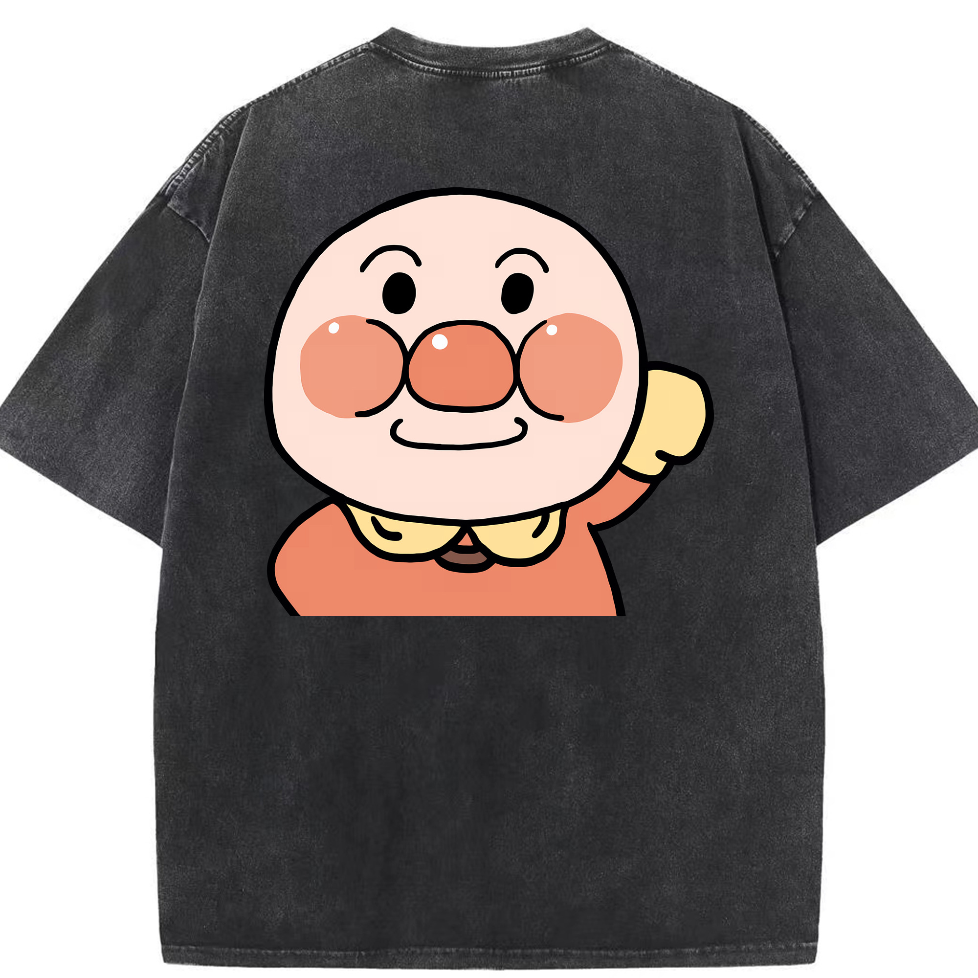 （画像用） アンパンマン Anpanman 綿100% ヴィンテージ風 半袖Tシャツ（背面プリント）