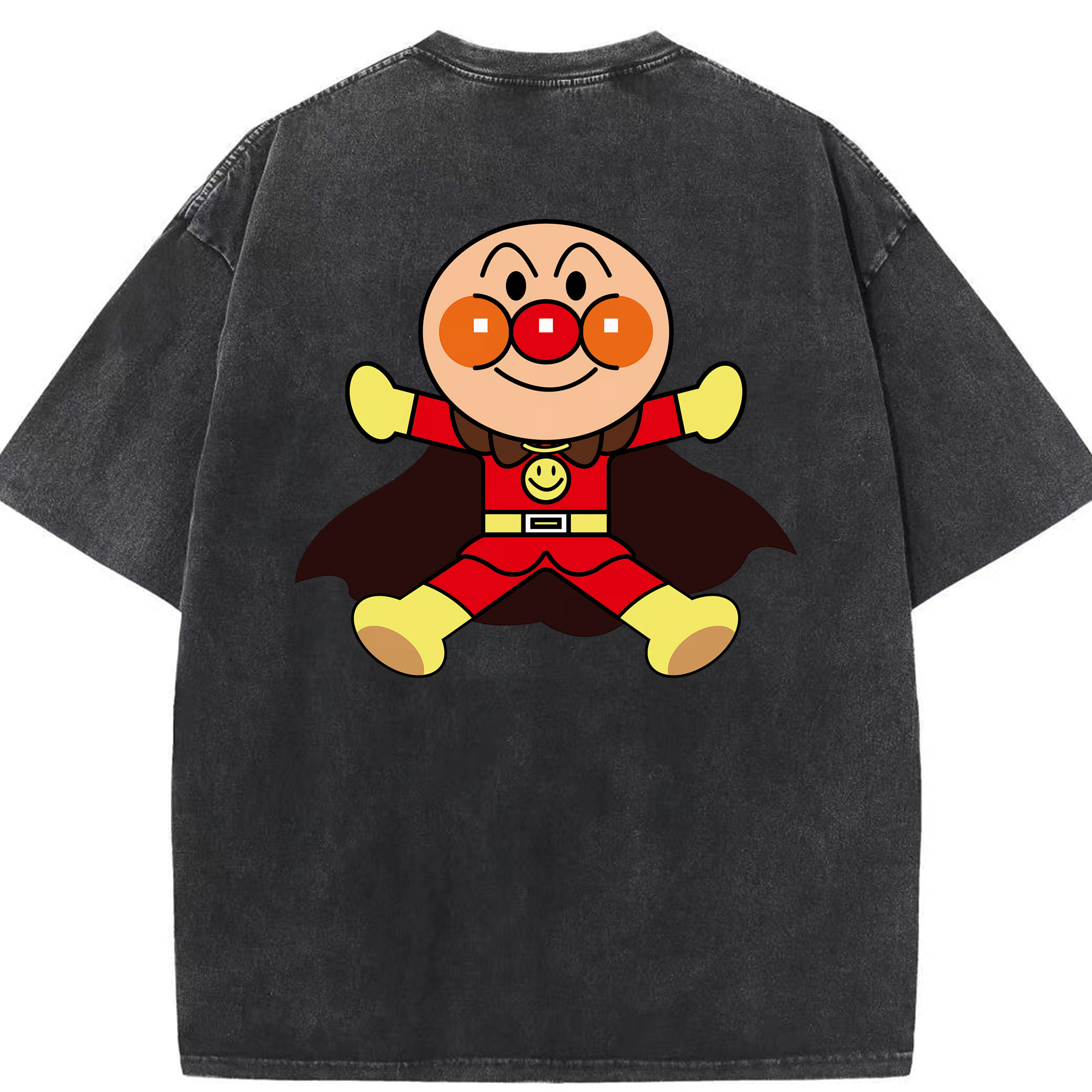 （画像用） アンパンマン Anpanman 綿100% ヴィンテージ風 半袖Tシャツ（背面プリント）