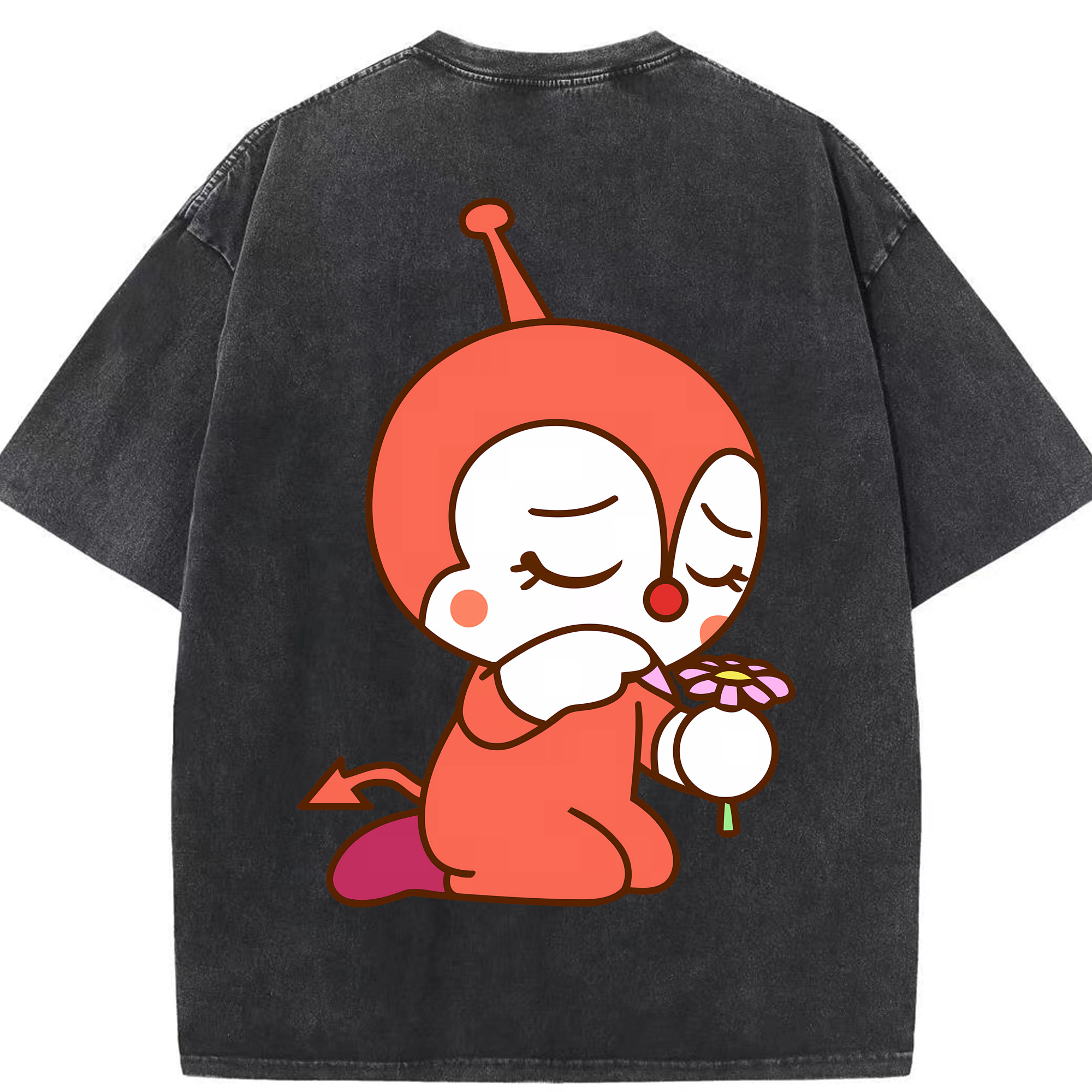 （画像用） アンパンマン Anpanman 綿100% ヴィンテージ風 半袖Tシャツ（背面プリント）