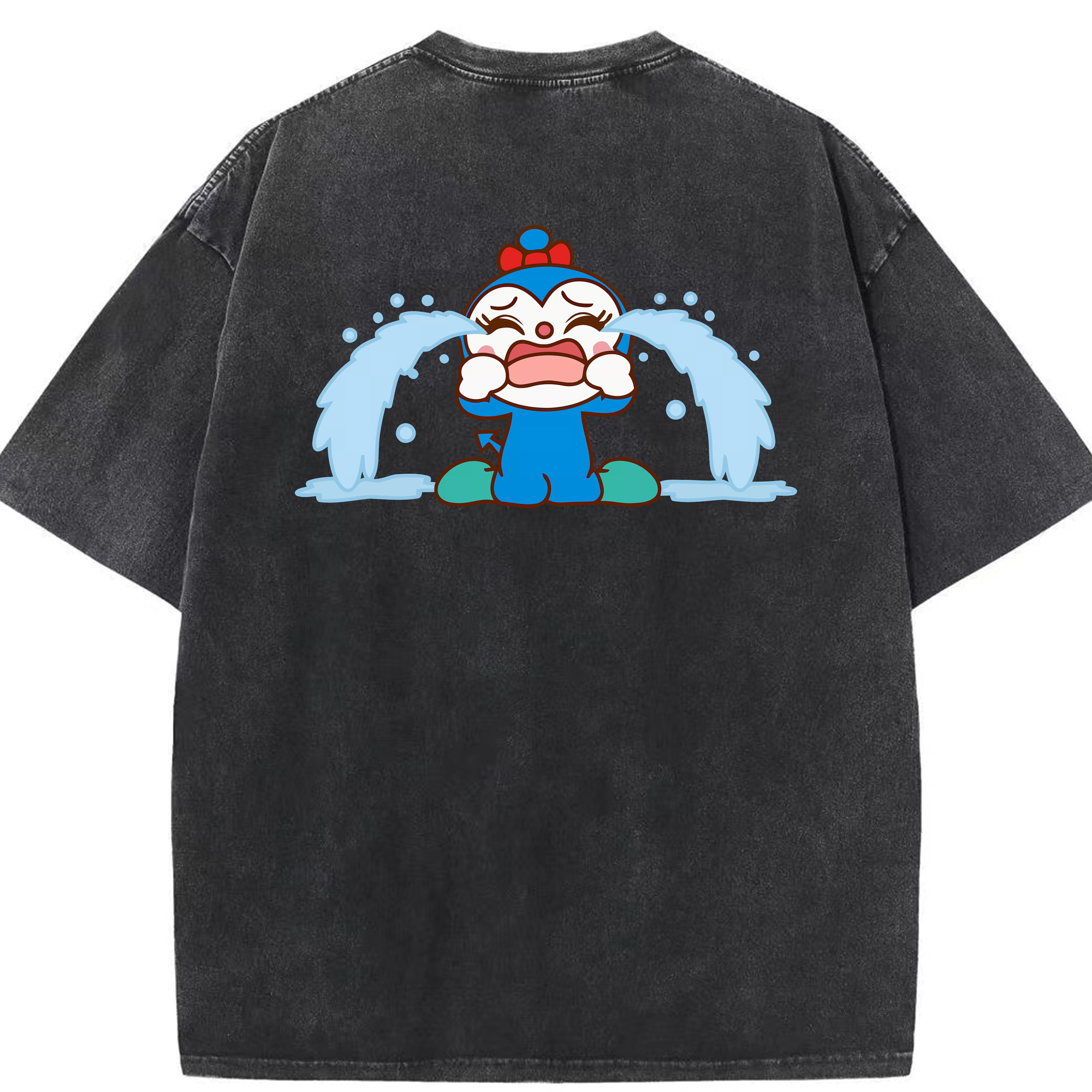 （画像用） アンパンマン Anpanman 綿100% ヴィンテージ風 半袖Tシャツ（背面プリント）
