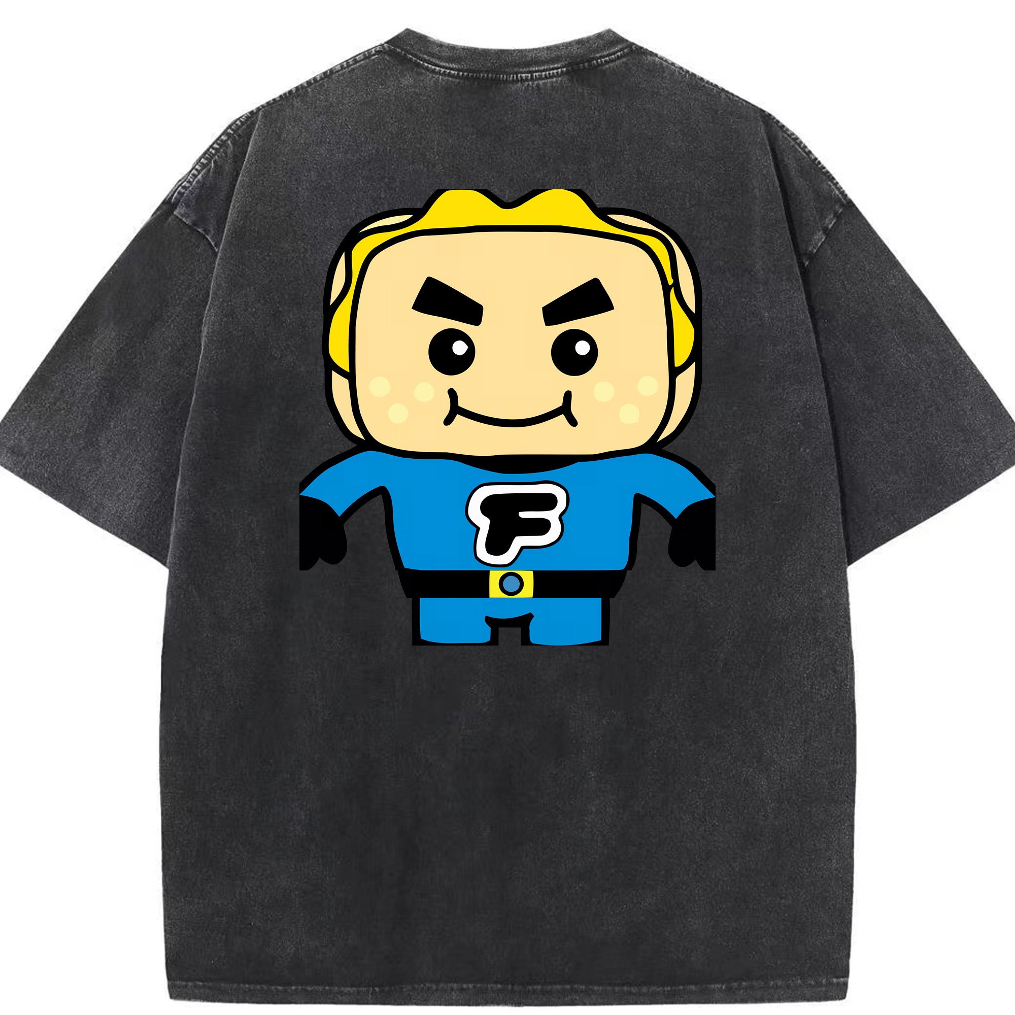 （画像用） アンパンマン Anpanman 綿100% ヴィンテージ風 半袖Tシャツ（背面プリント）