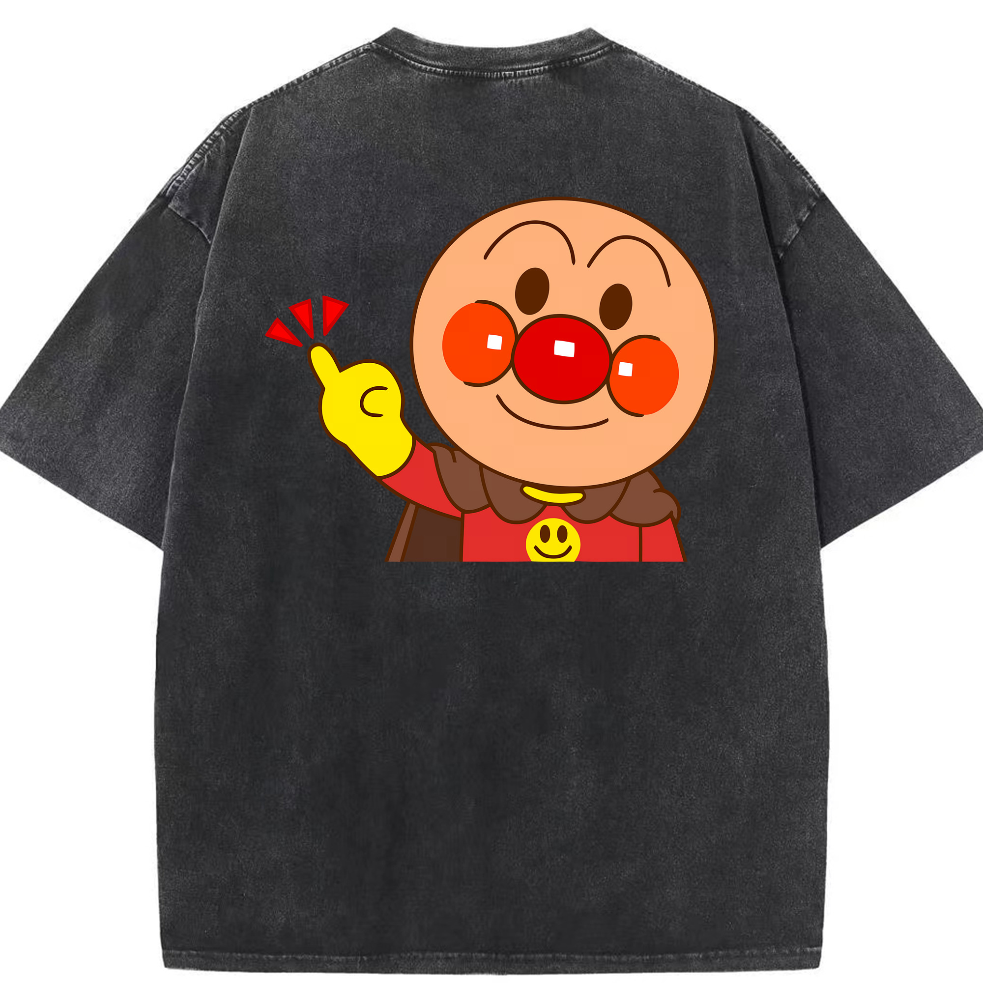 （画像用） アンパンマン Anpanman 綿100% ヴィンテージ風 半袖Tシャツ（背面プリント）