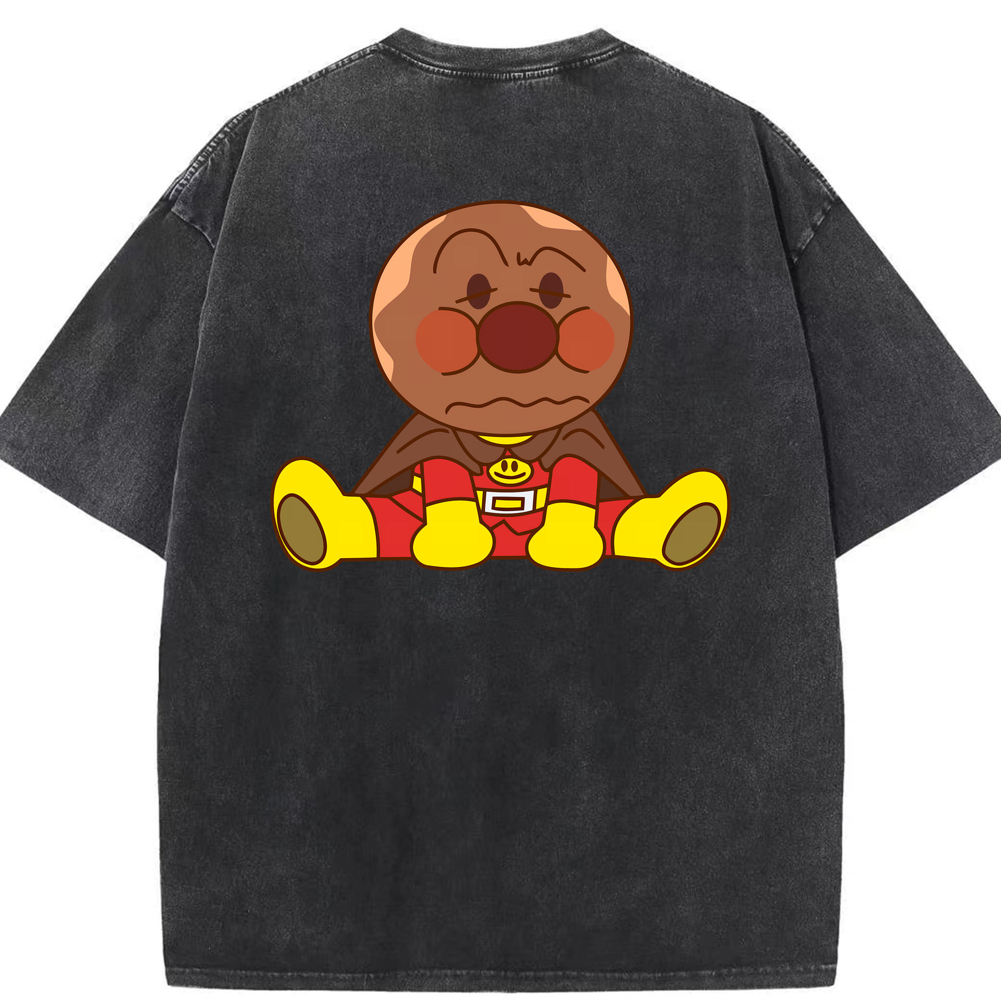 （画像用） アンパンマン Anpanman 綿100% ヴィンテージ風 半袖Tシャツ（背面プリント）