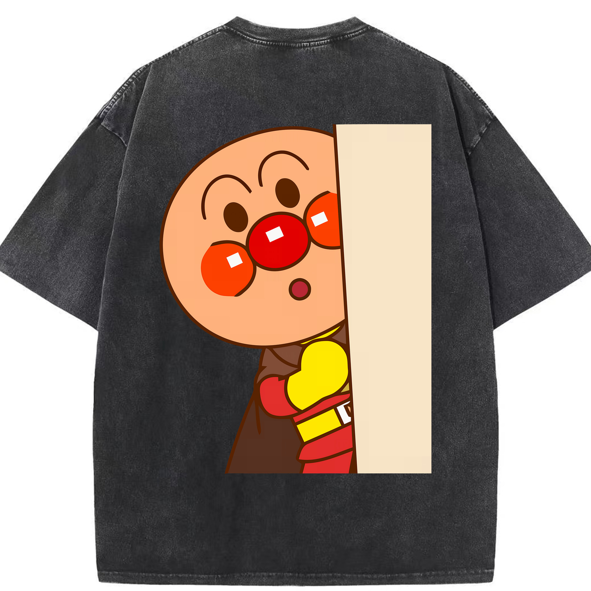 （画像用） アンパンマン Anpanman 綿100% ヴィンテージ風 半袖Tシャツ（背面プリント）