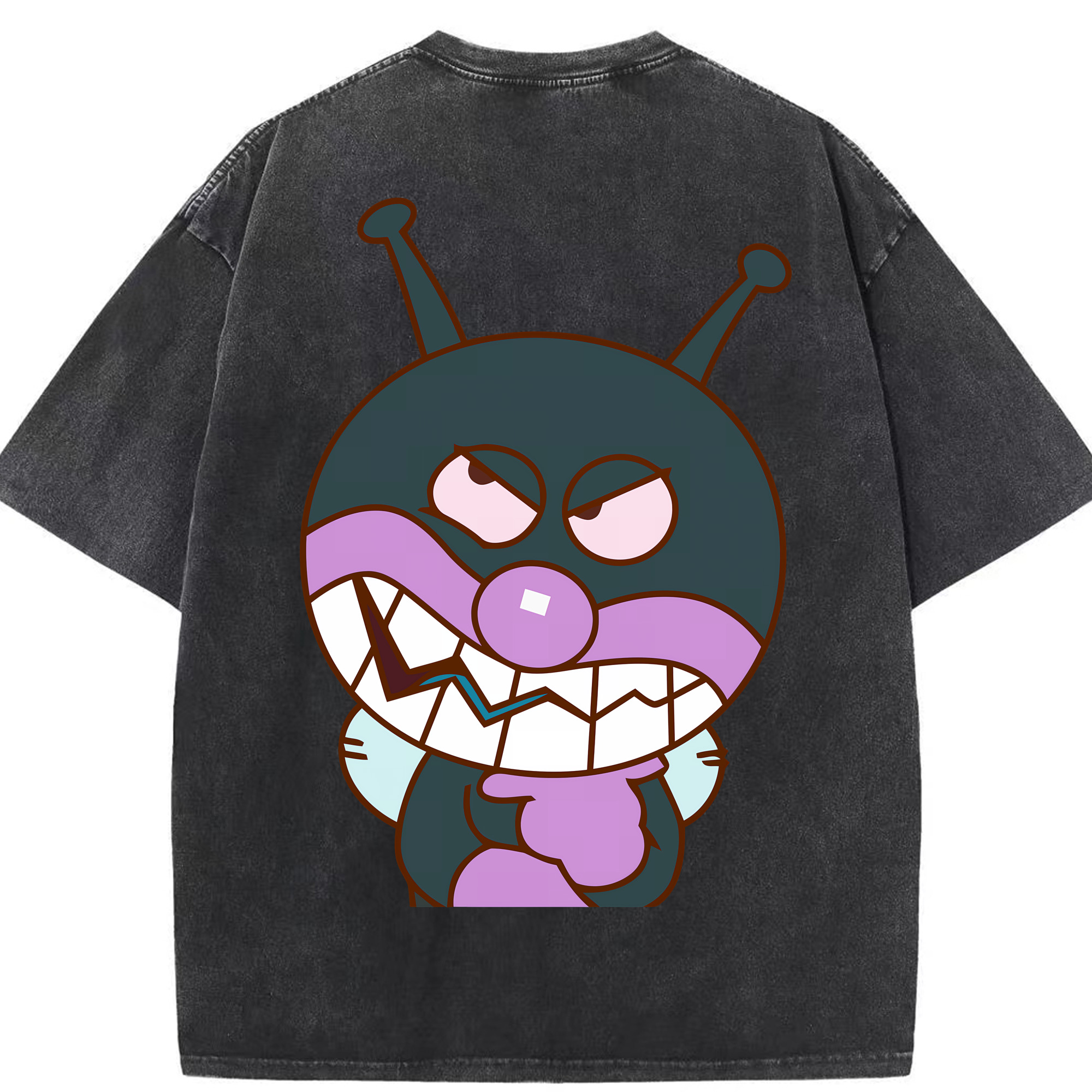 （画像用） アンパンマン Anpanman 綿100% ヴィンテージ風 半袖Tシャツ（背面プリント）