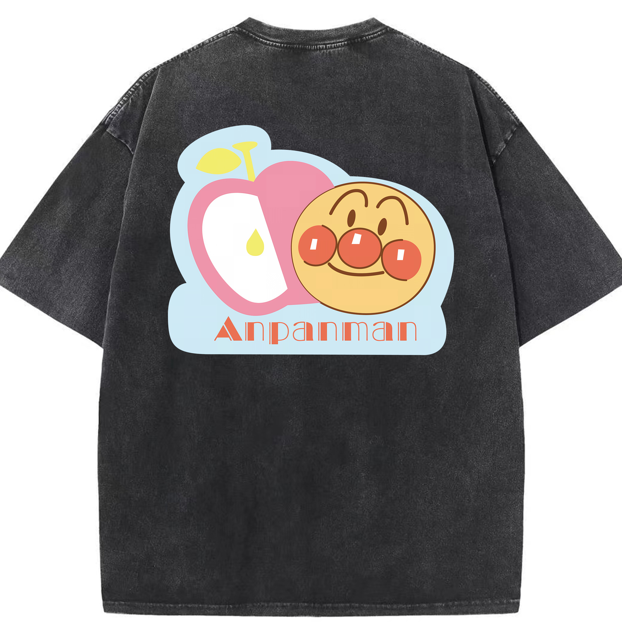 （画像用） アンパンマン Anpanman 綿100% ヴィンテージ風 半袖Tシャツ（背面プリント）