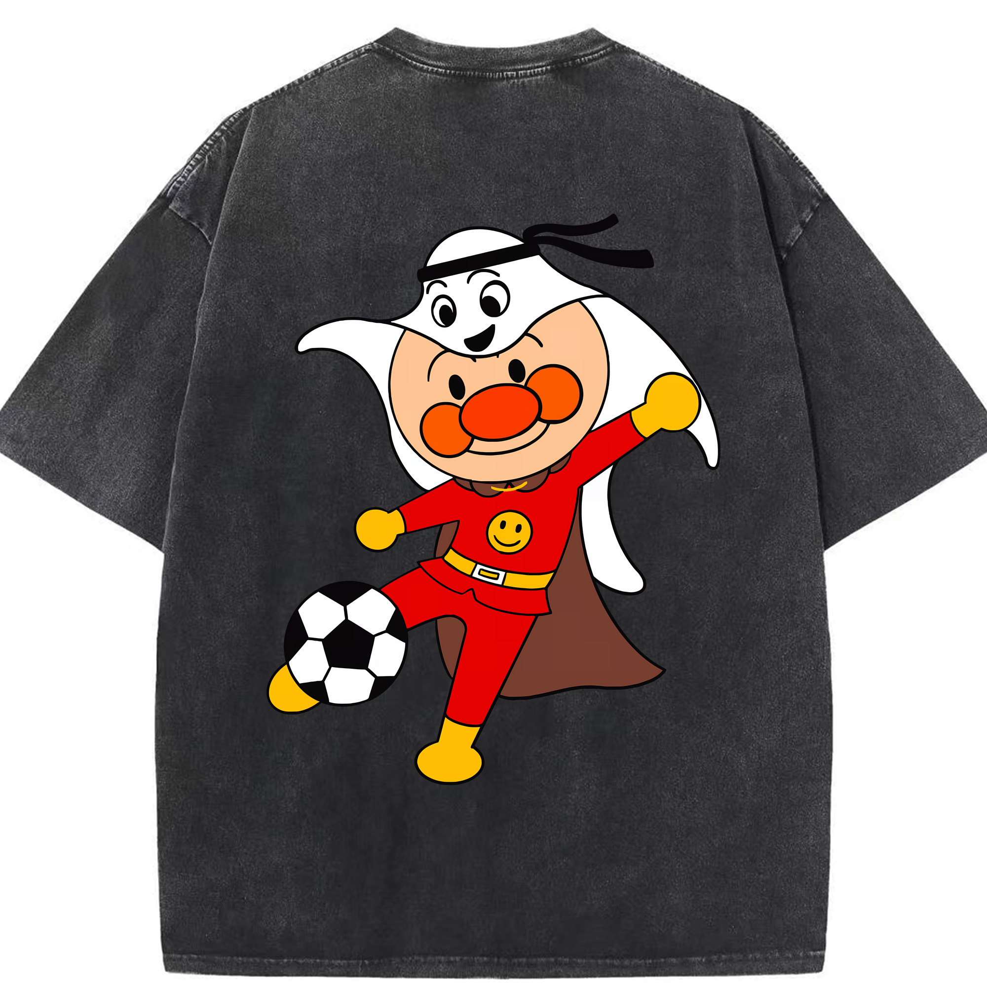 （画像用） アンパンマン Anpanman 綿100% ヴィンテージ風 半袖Tシャツ（背面プリント）
