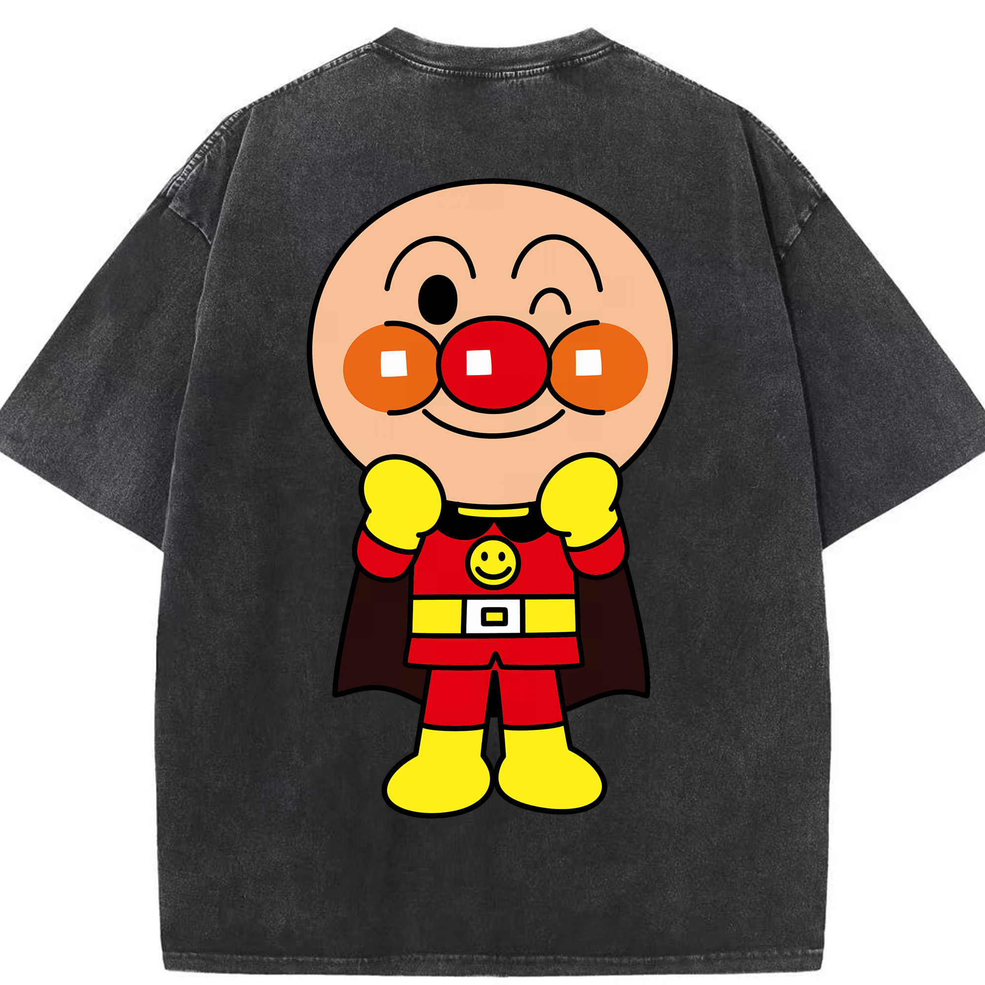 （画像用） アンパンマン Anpanman 綿100% ヴィンテージ風 半袖Tシャツ（背面プリント）