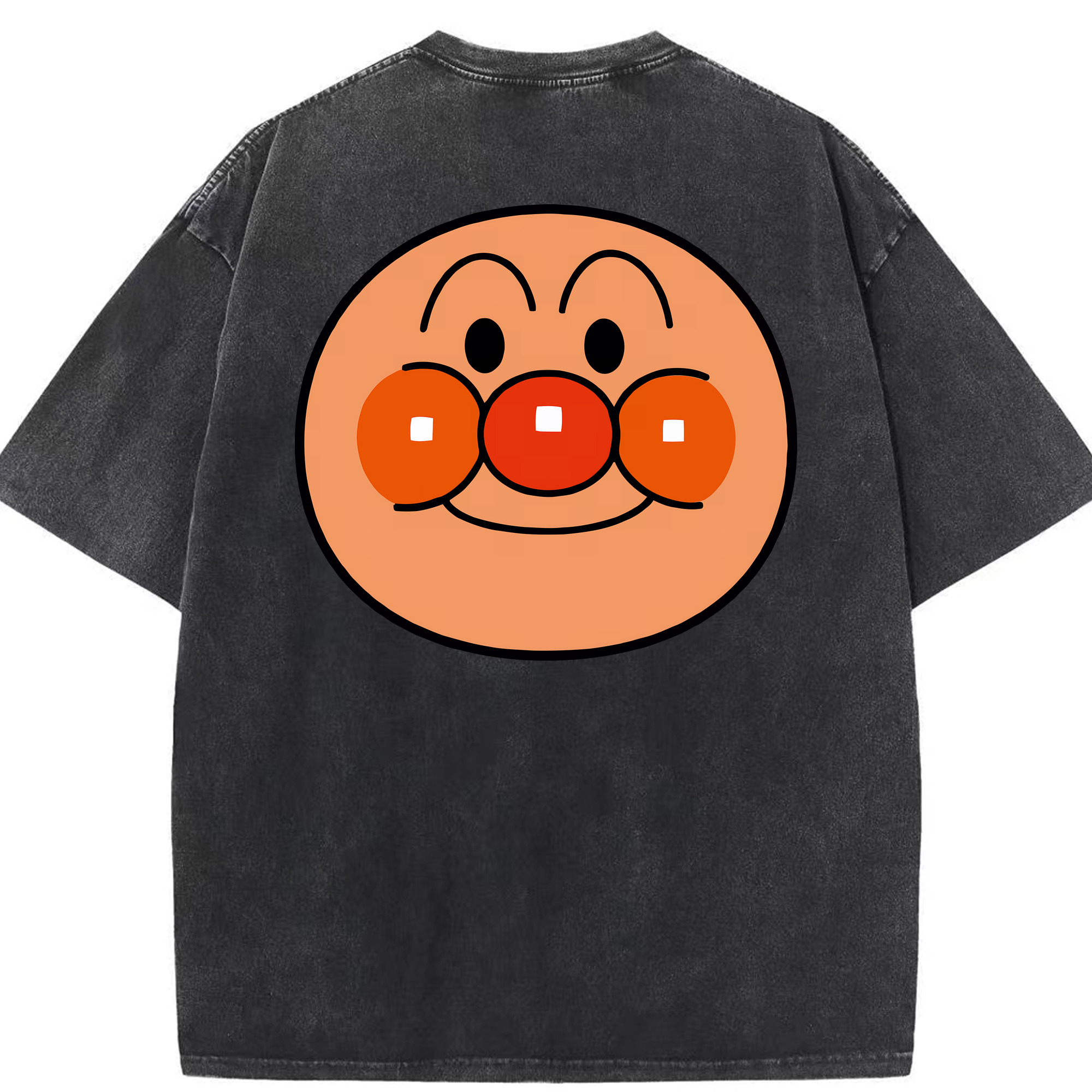 （画像用） アンパンマン Anpanman 綿100% ヴィンテージ風 半袖Tシャツ（背面プリント）