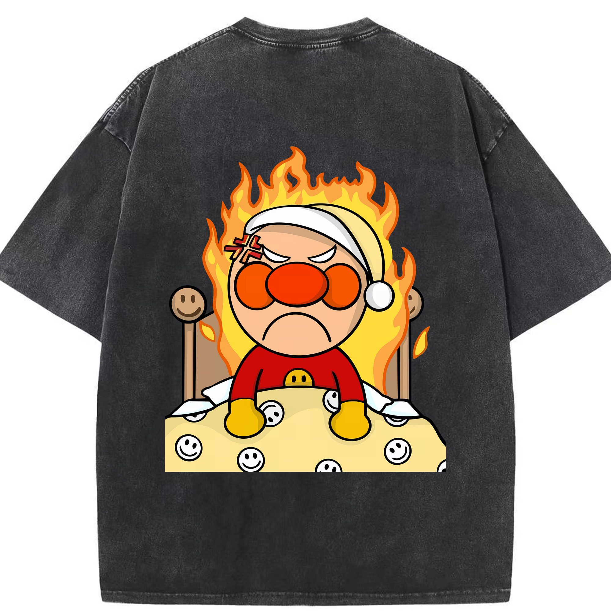 （画像用） アンパンマン Anpanman 綿100% ヴィンテージ風 半袖Tシャツ（背面プリント）