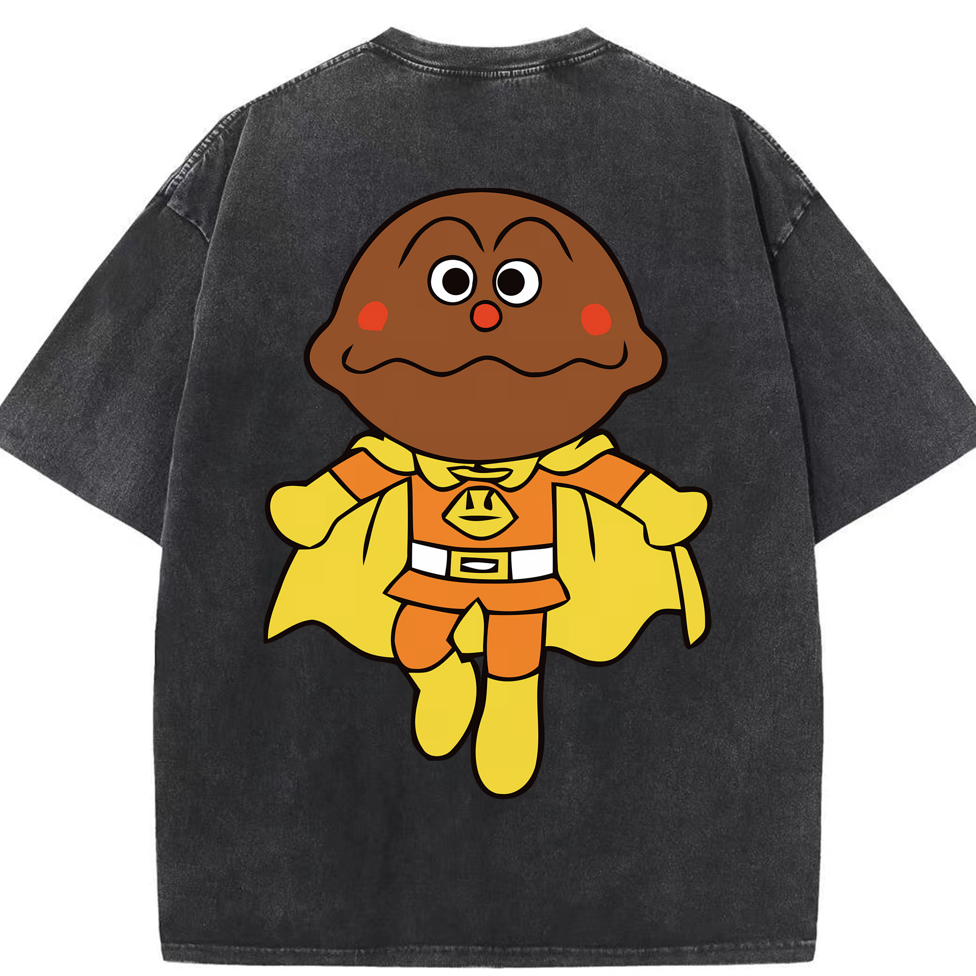 （画像用） アンパンマン Anpanman 綿100% ヴィンテージ風 半袖Tシャツ（背面プリント）