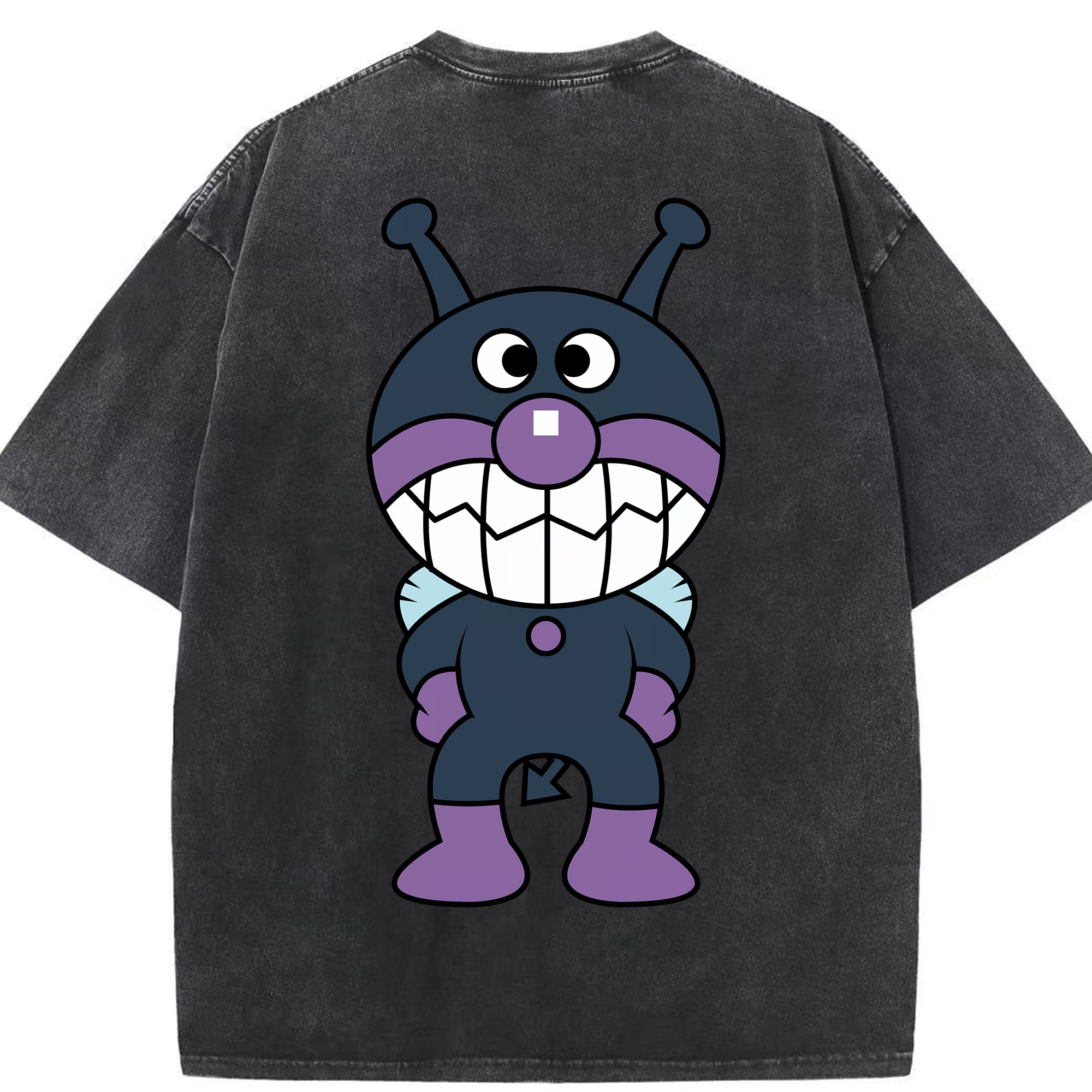 （画像用） アンパンマン Anpanman 綿100% ヴィンテージ風 半袖Tシャツ（背面プリント）