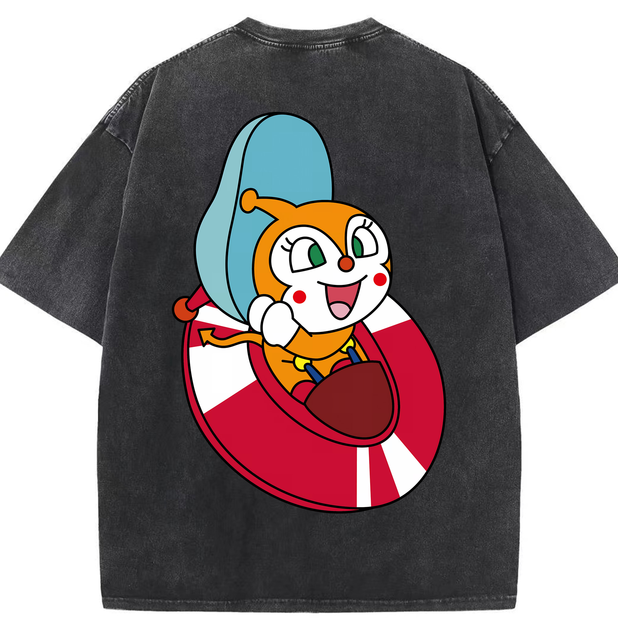 （画像用） アンパンマン Anpanman 綿100% ヴィンテージ風 半袖Tシャツ（背面プリント）