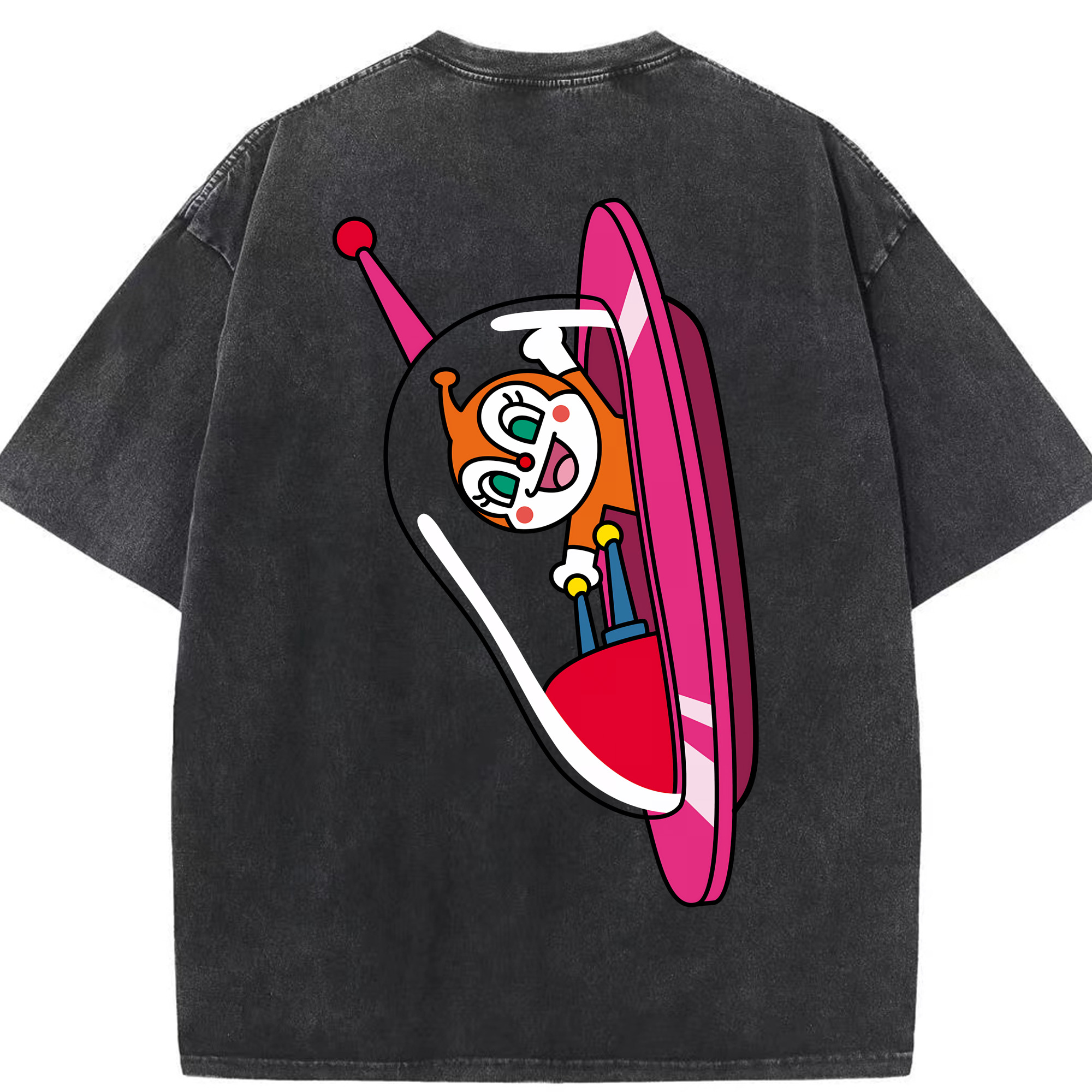 （画像用） アンパンマン Anpanman 綿100% ヴィンテージ風 半袖Tシャツ（背面プリント）