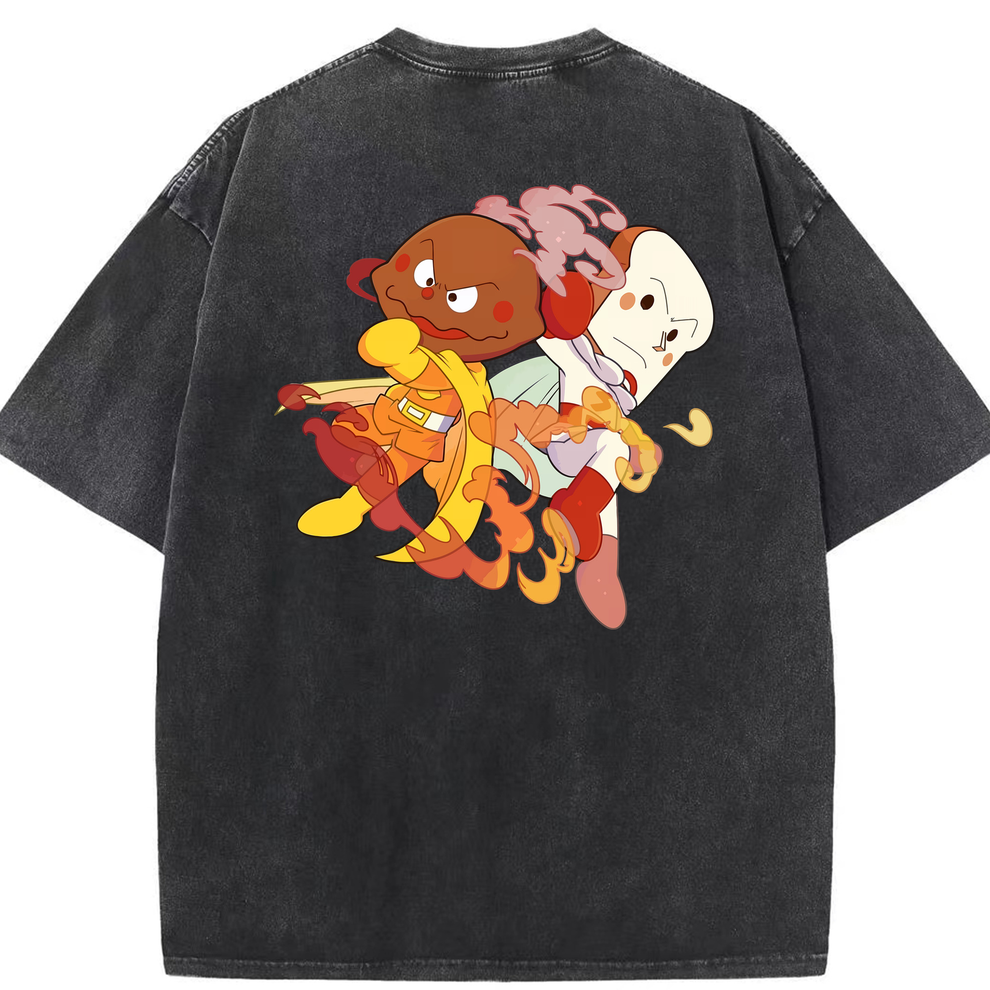 （画像用） アンパンマン Anpanman 綿100% ヴィンテージ風 半袖Tシャツ（背面プリント）