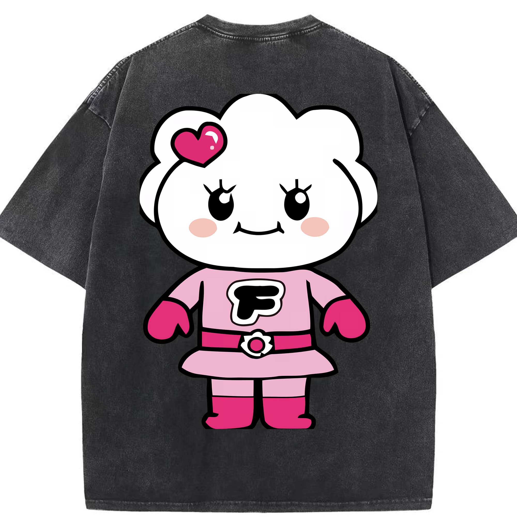 （画像用） アンパンマン Anpanman 綿100% ヴィンテージ風 半袖Tシャツ（背面プリント）