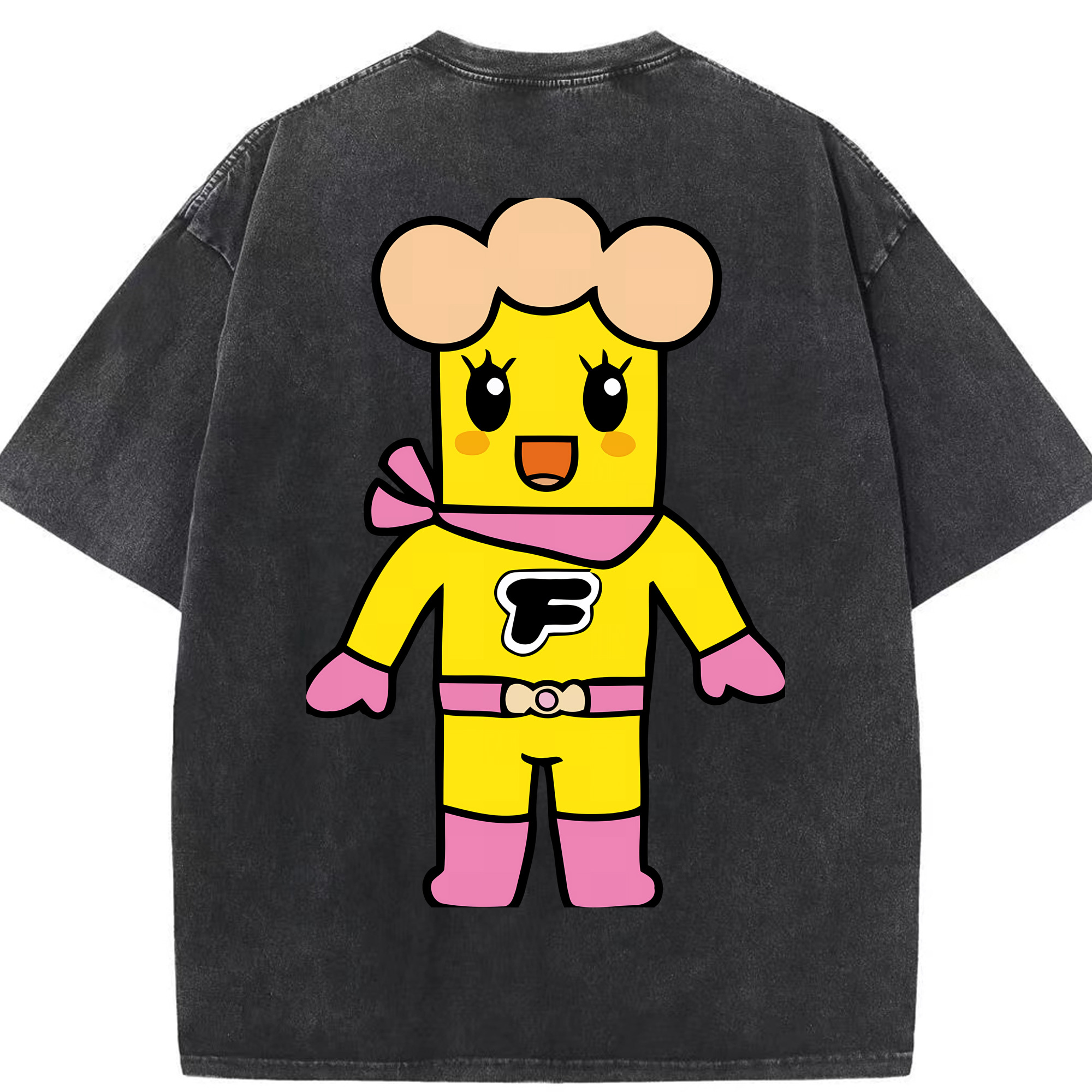 （画像用） アンパンマン Anpanman 綿100% ヴィンテージ風 半袖Tシャツ（背面プリント）