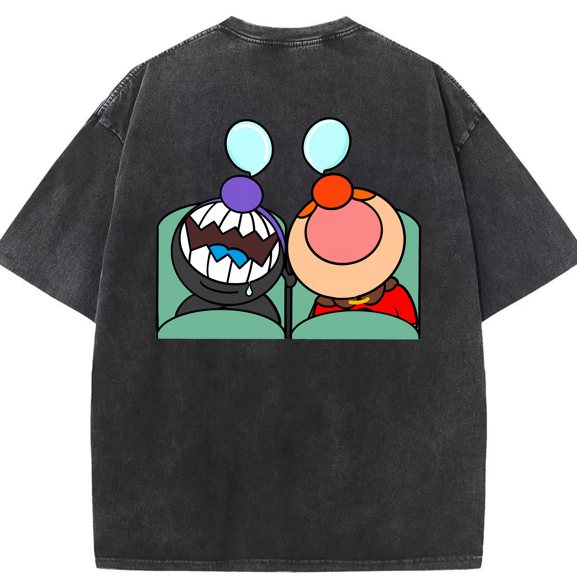 （画像用） アンパンマン Anpanman 綿100% ヴィンテージ風 半袖Tシャツ（背面プリント）
