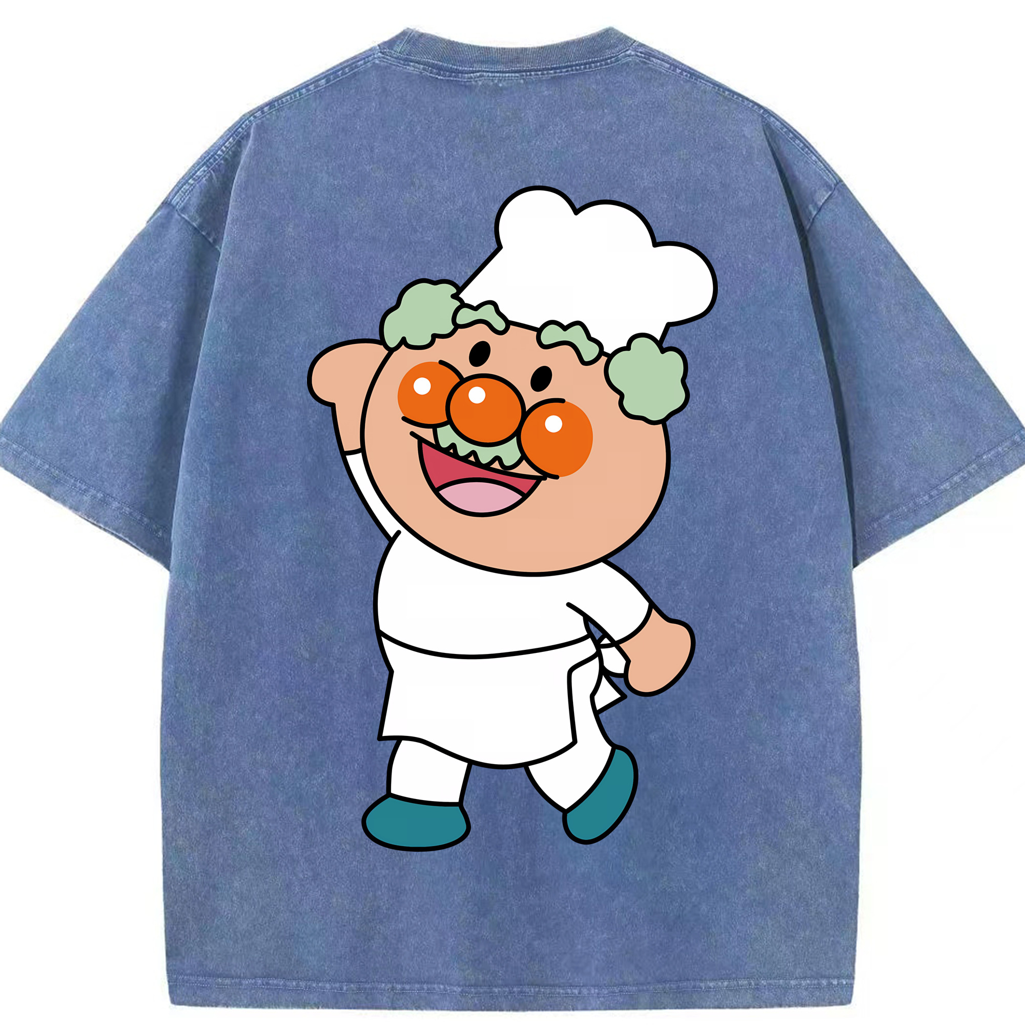 （画像用） アンパンマン Anpanman 綿100% ヴィンテージ風 半袖Tシャツ（背面プリント）