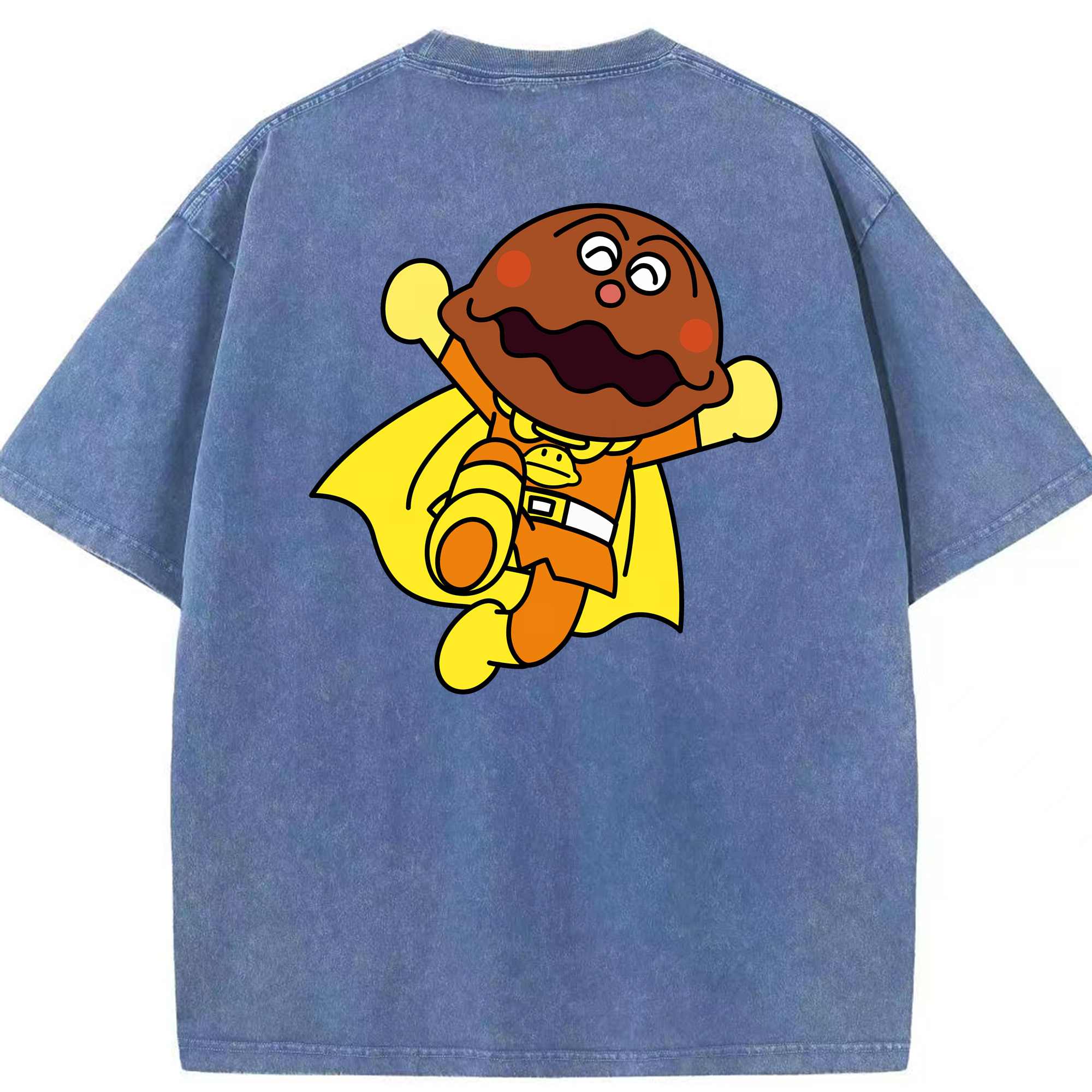 （画像用） アンパンマン Anpanman 綿100% ヴィンテージ風 半袖Tシャツ（背面プリント）