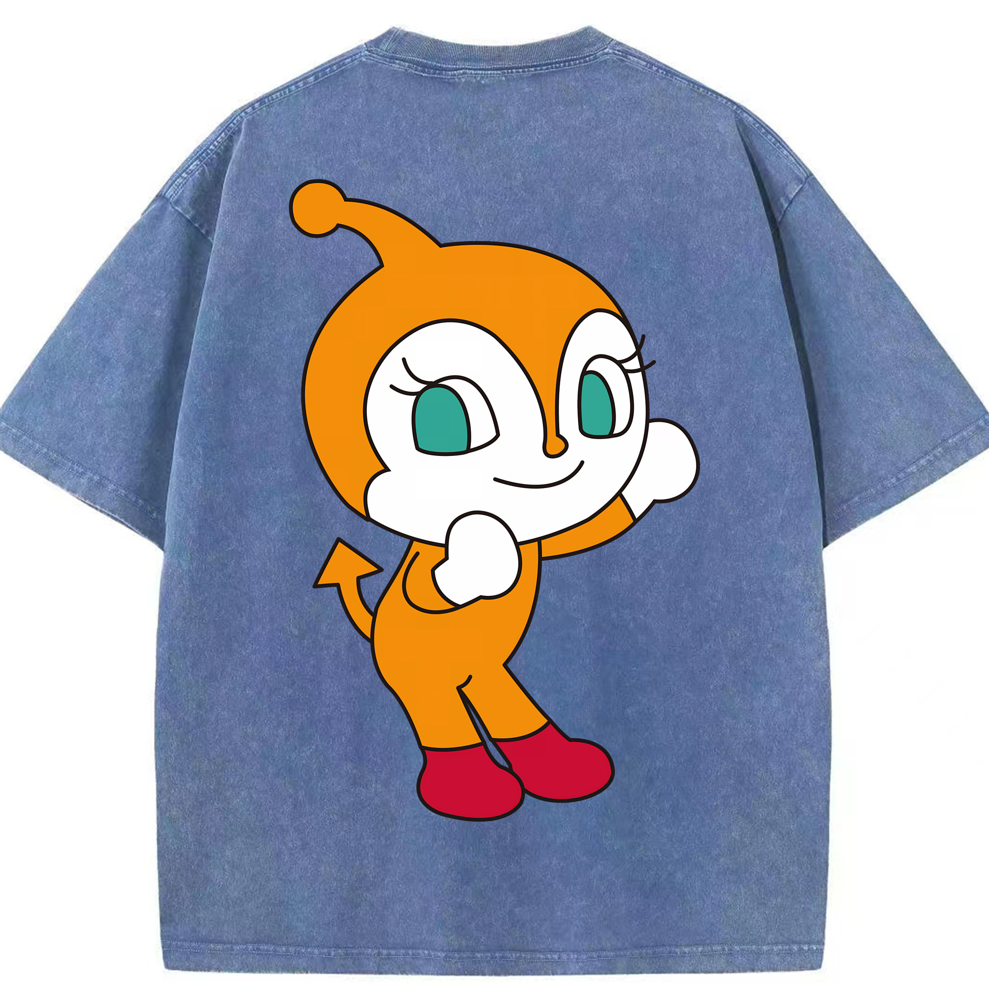 （画像用） アンパンマン Anpanman 綿100% ヴィンテージ風 半袖Tシャツ（背面プリント）