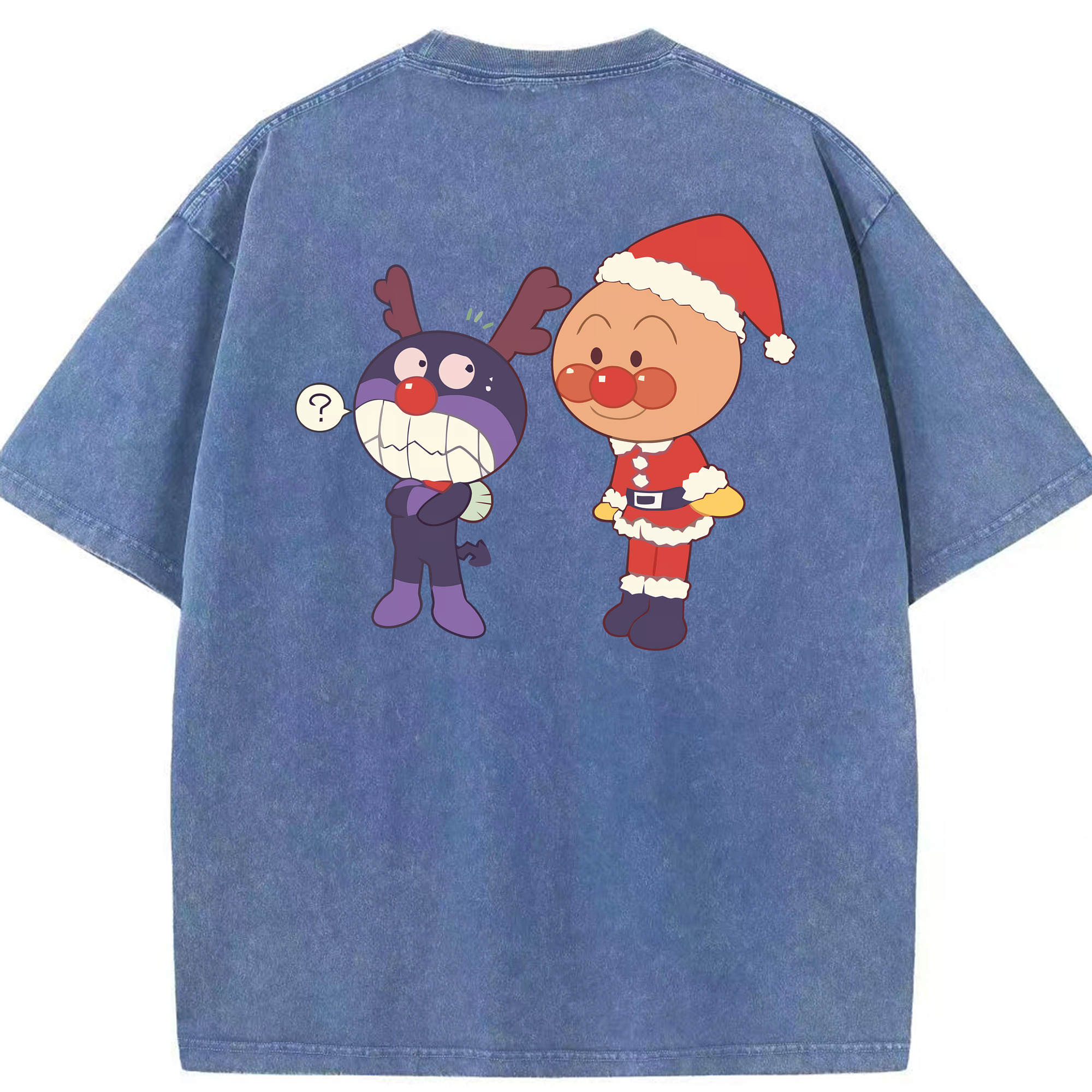（画像用） アンパンマン Anpanman 綿100% ヴィンテージ風 半袖Tシャツ（背面プリント）